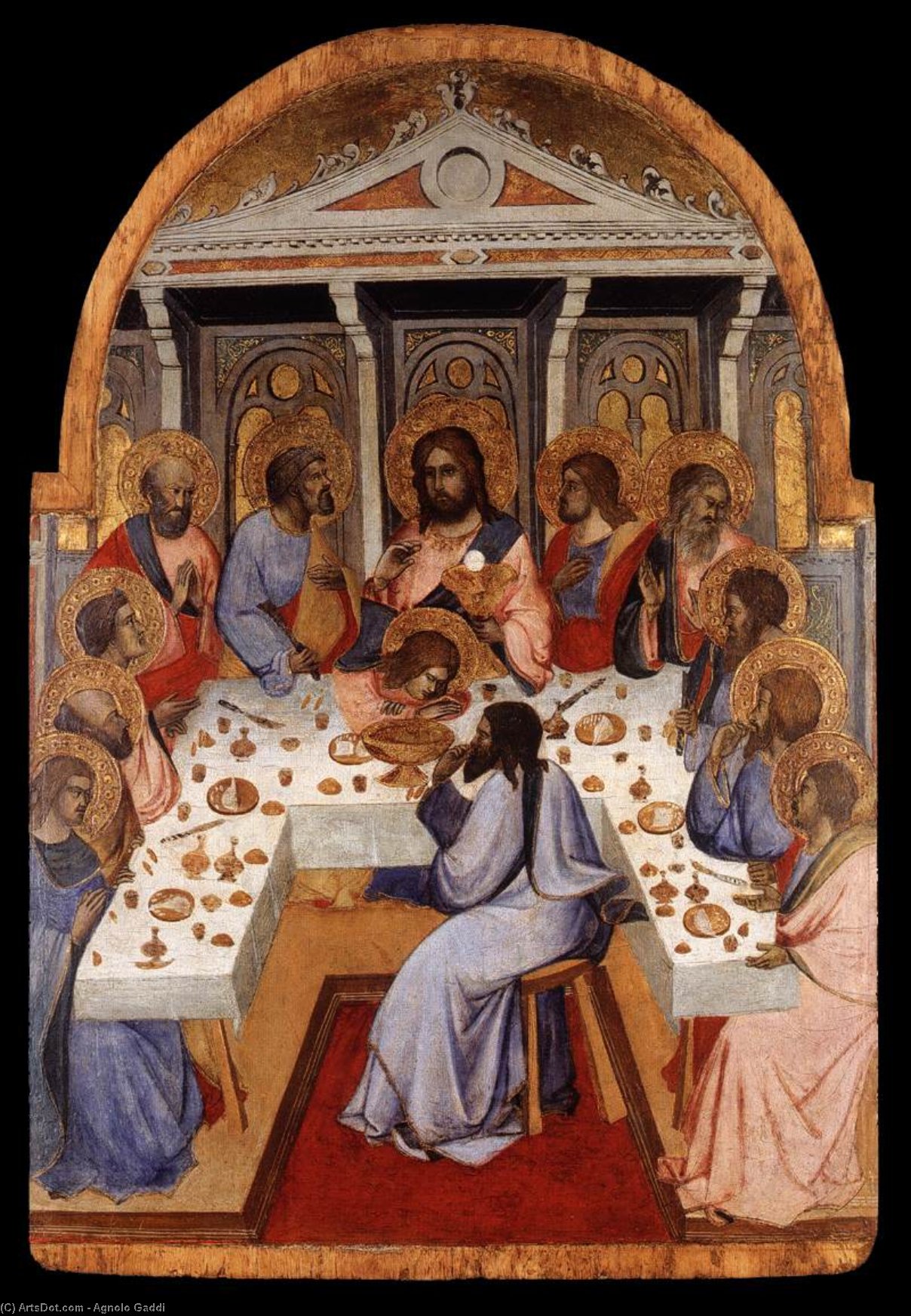 順序 手描き油絵 最後の晩餐, 1395 バイ Agnolo Gaddi (1350-1396, Italy) | ArtsDot.com