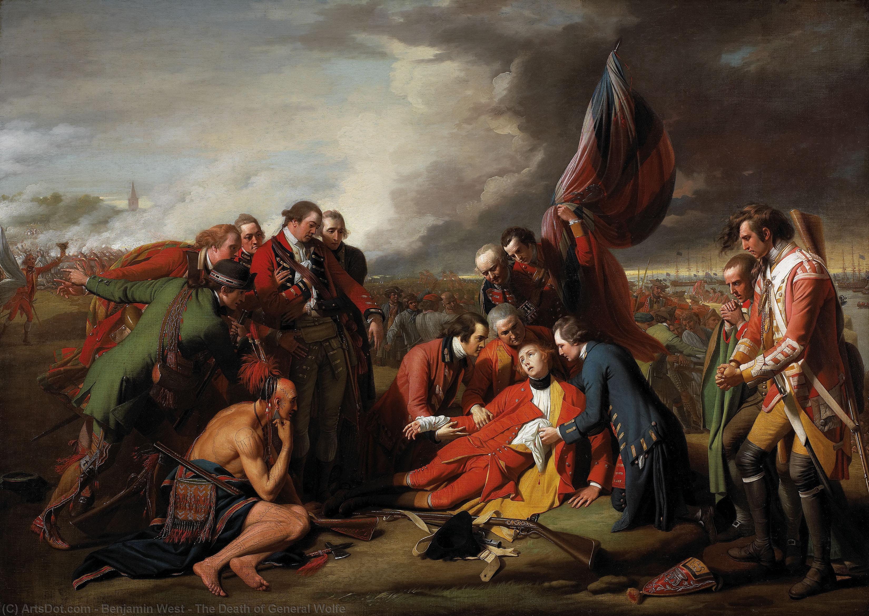 Compra Riproduzioni D'arte Del Museo La morte del generale Wolfe, 1770 di Benjamin West (1738-1820, United States) | ArtsDot.com