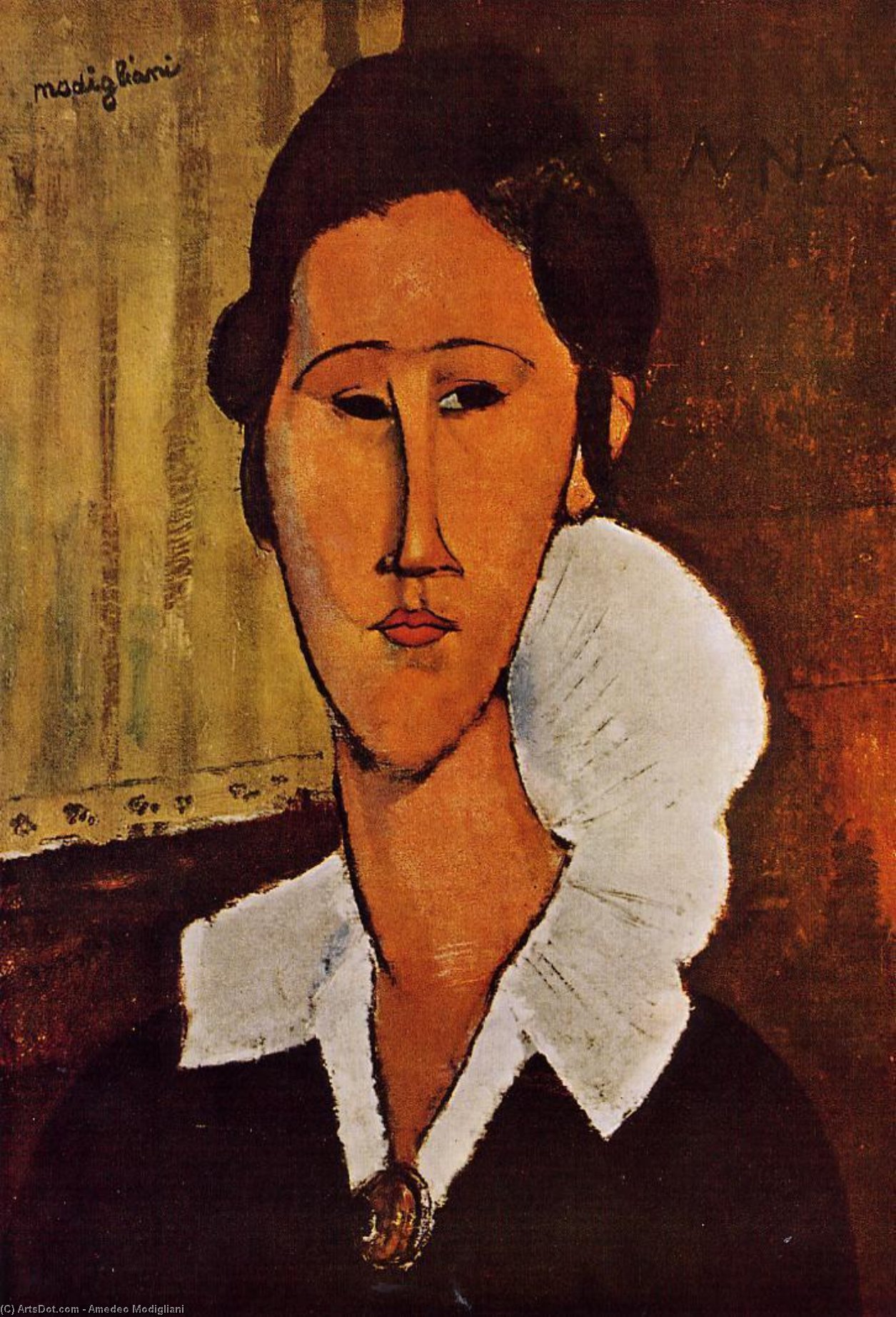 Pedir Grabados De Calidad Del Museo Retrato de Anna, 1918 de Amedeo Modigliani | ArtsDot.com