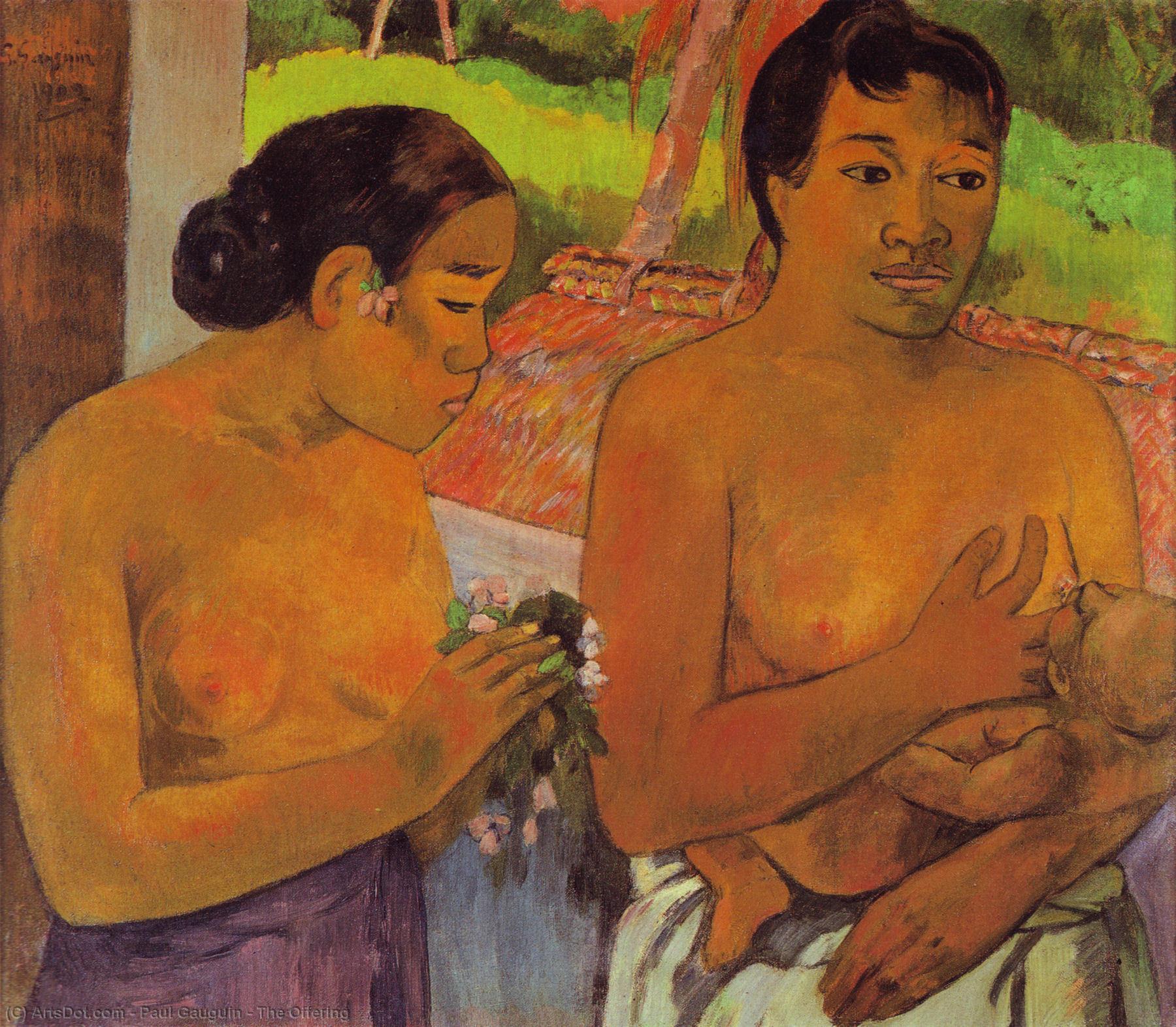 Ordinare Riproduzioni Di Quadri L`Offerta, 1902 di Paul Gauguin (1848-1903, France) | ArtsDot.com