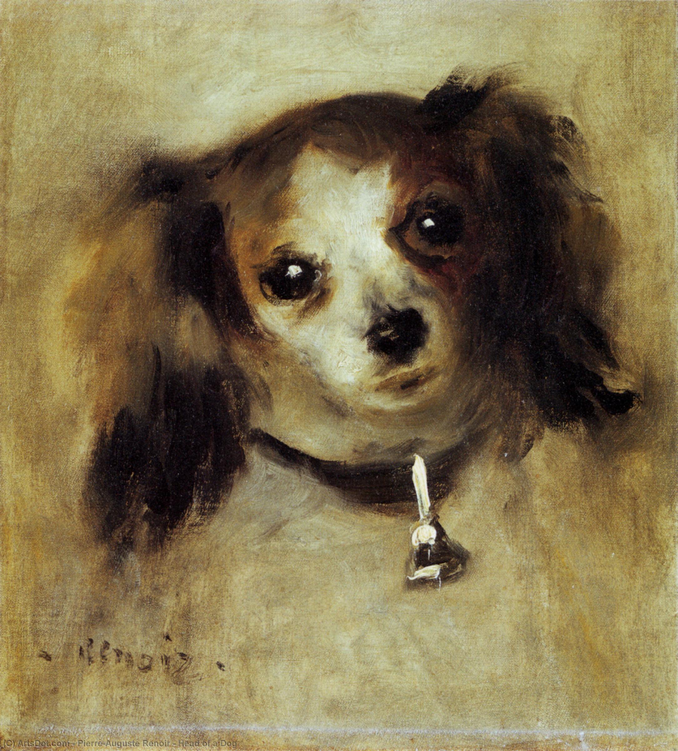 Buy Museum Art Reproductions Head of a Dog, 1870 by Pierre-Auguste Renoir (1841-1919, France) | ArtsDot.com