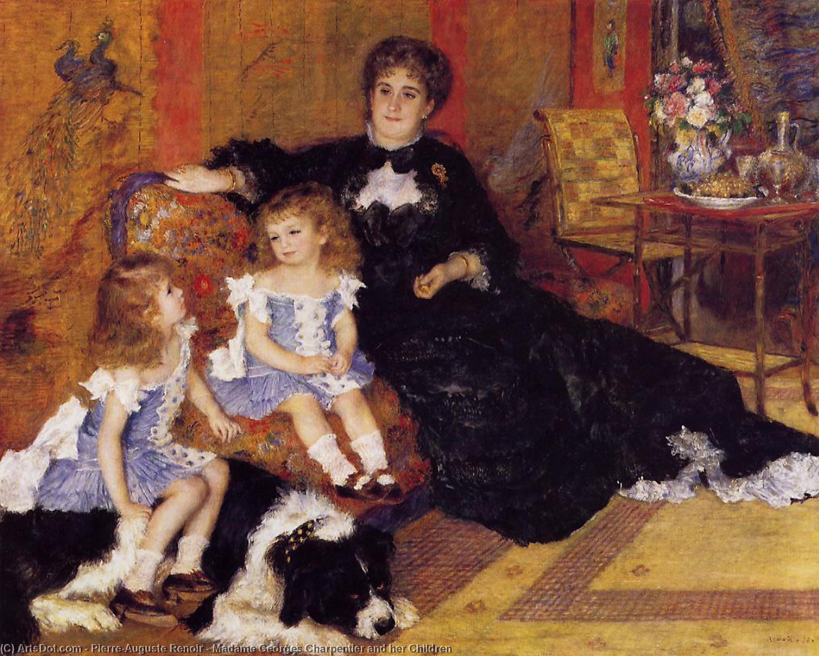 Erwerben Gemälde Reproduktionen Madame Georges Charpentier und ihre Kinder, 1878 von Pierre-Auguste Renoir (1841-1919, France) | ArtsDot.com