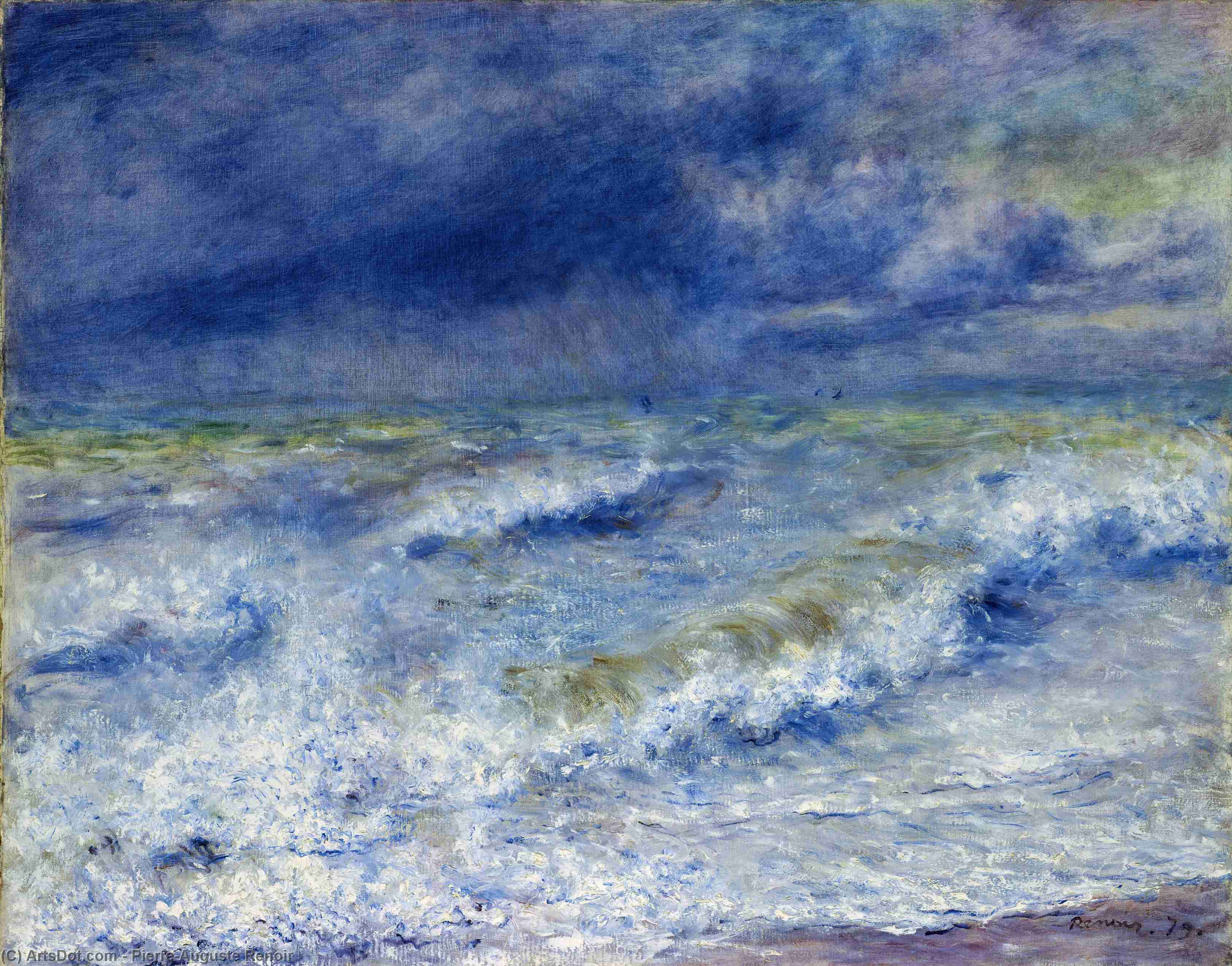 Order Oil Painting Replica Seascape, 1879 by Pierre-Auguste Renoir (1841-1919, France) | ArtsDot.com