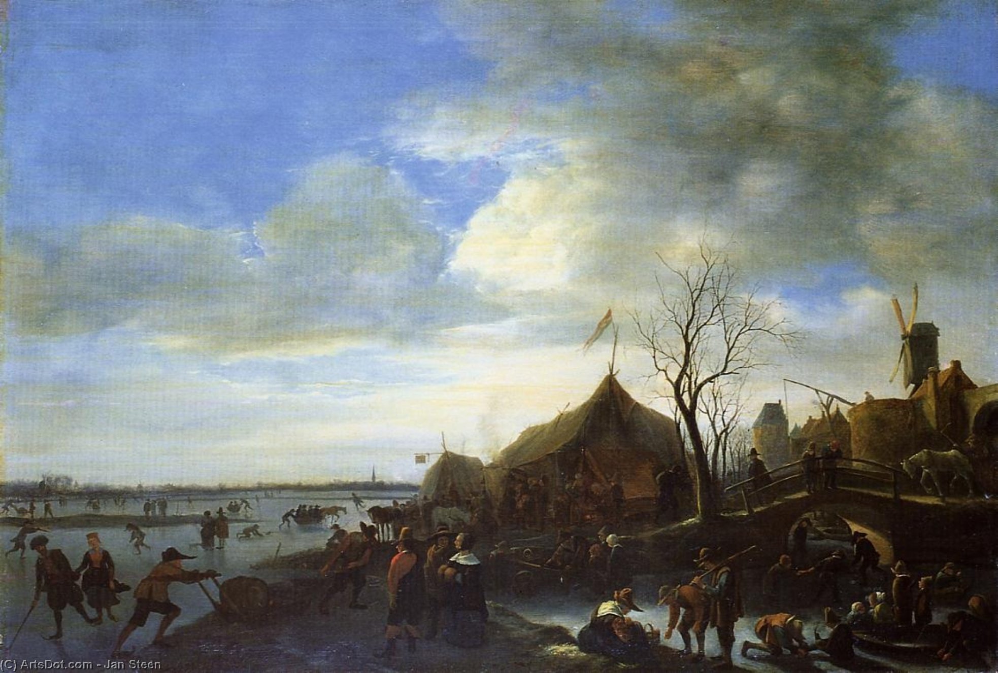 Order Oil Painting Replica Winter Landscape, 1650 by Jan Steen (1626-1679, Netherlands) | ArtsDot.com