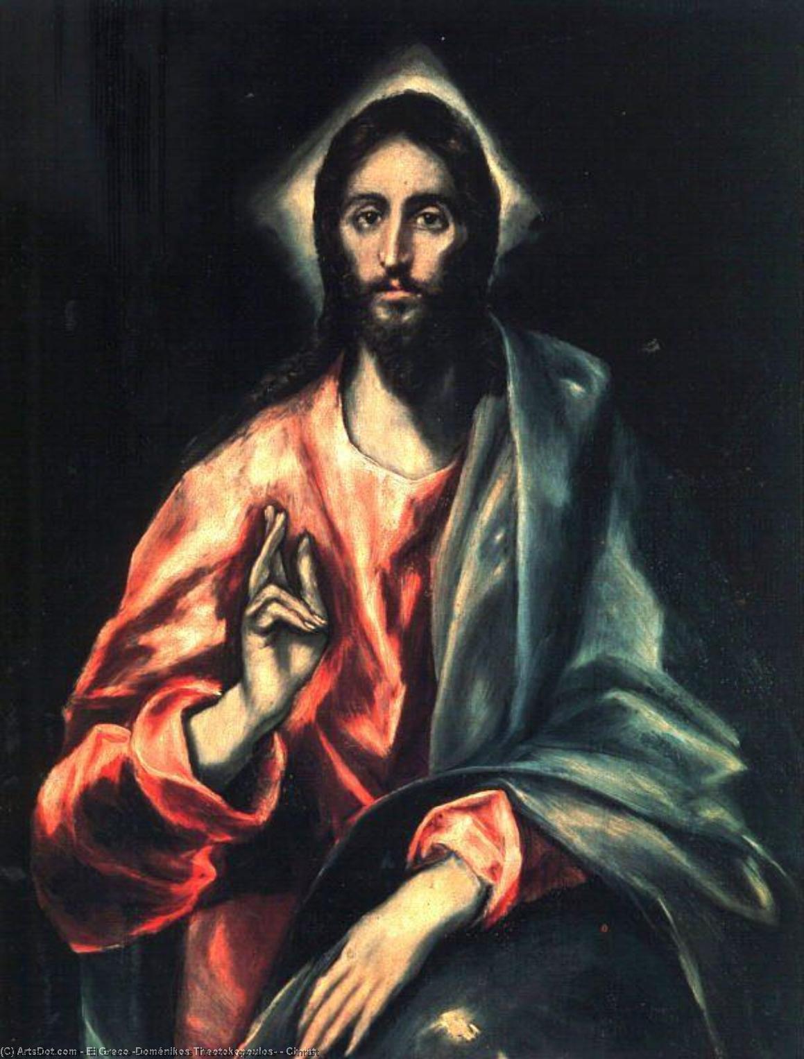 顺序 油畫 Christ, 1585 通过 El Greco (Doménikos Theotokopoulos) (1541-1614, Greece) | ArtsDot.com