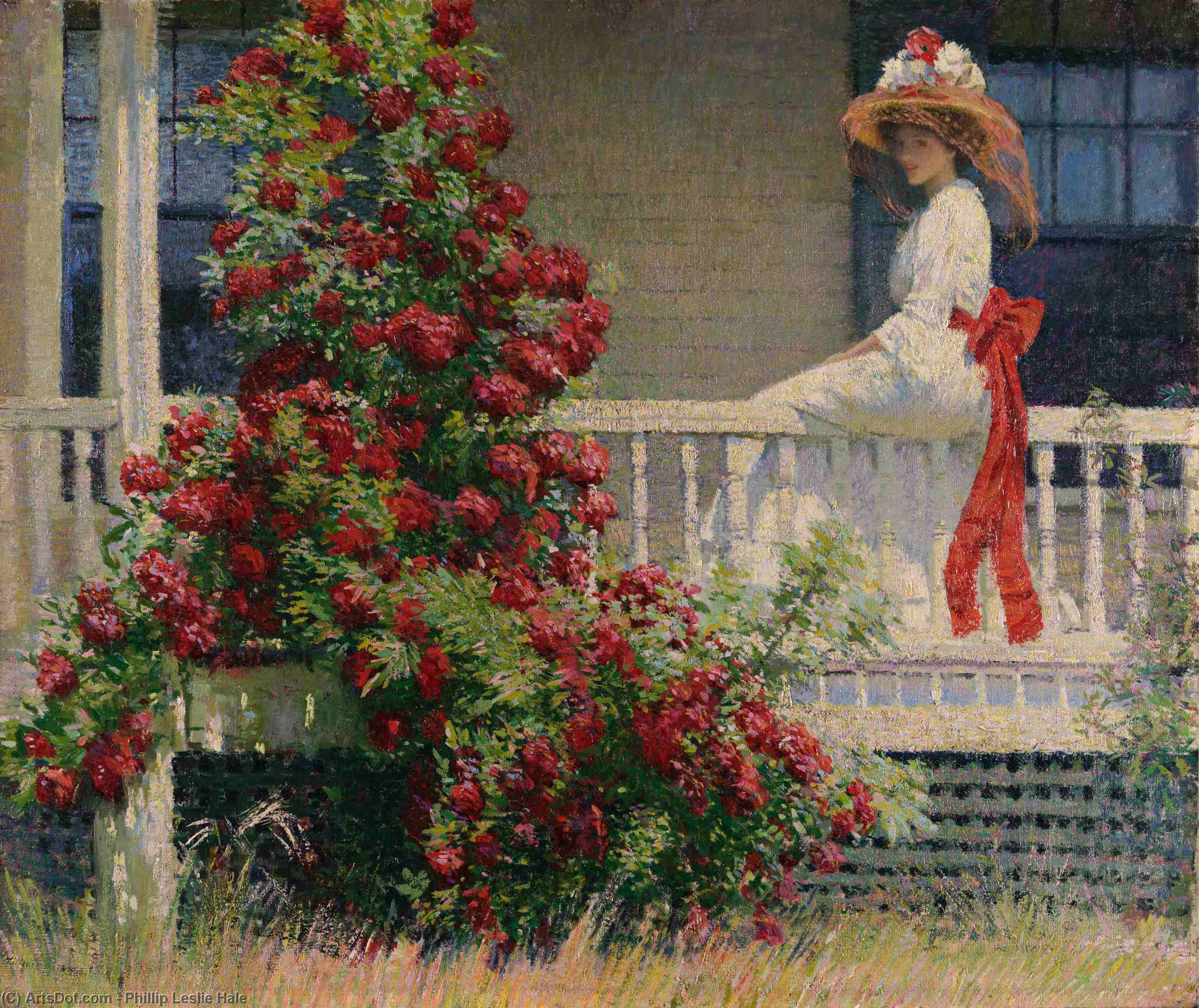 Compra Riproduzioni D'arte Del Museo The Crimson Rambler, 1908 di Phillip Leslie Hale (1865-1931) | ArtsDot.com