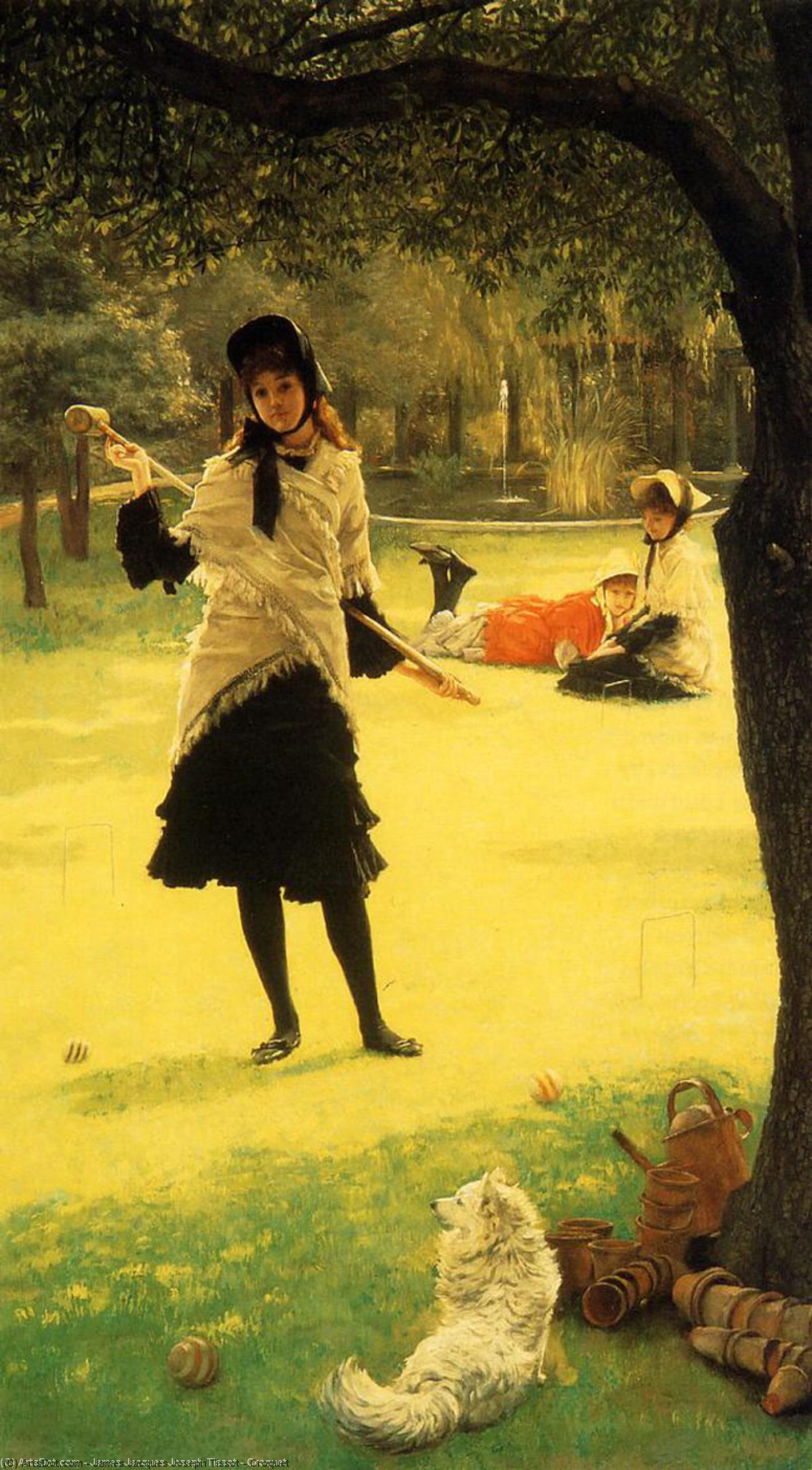 順序 絵画のコピー クロッケ, 1878 バイ James Jacques Joseph Tissot (1836-1902, France) | ArtsDot.com
