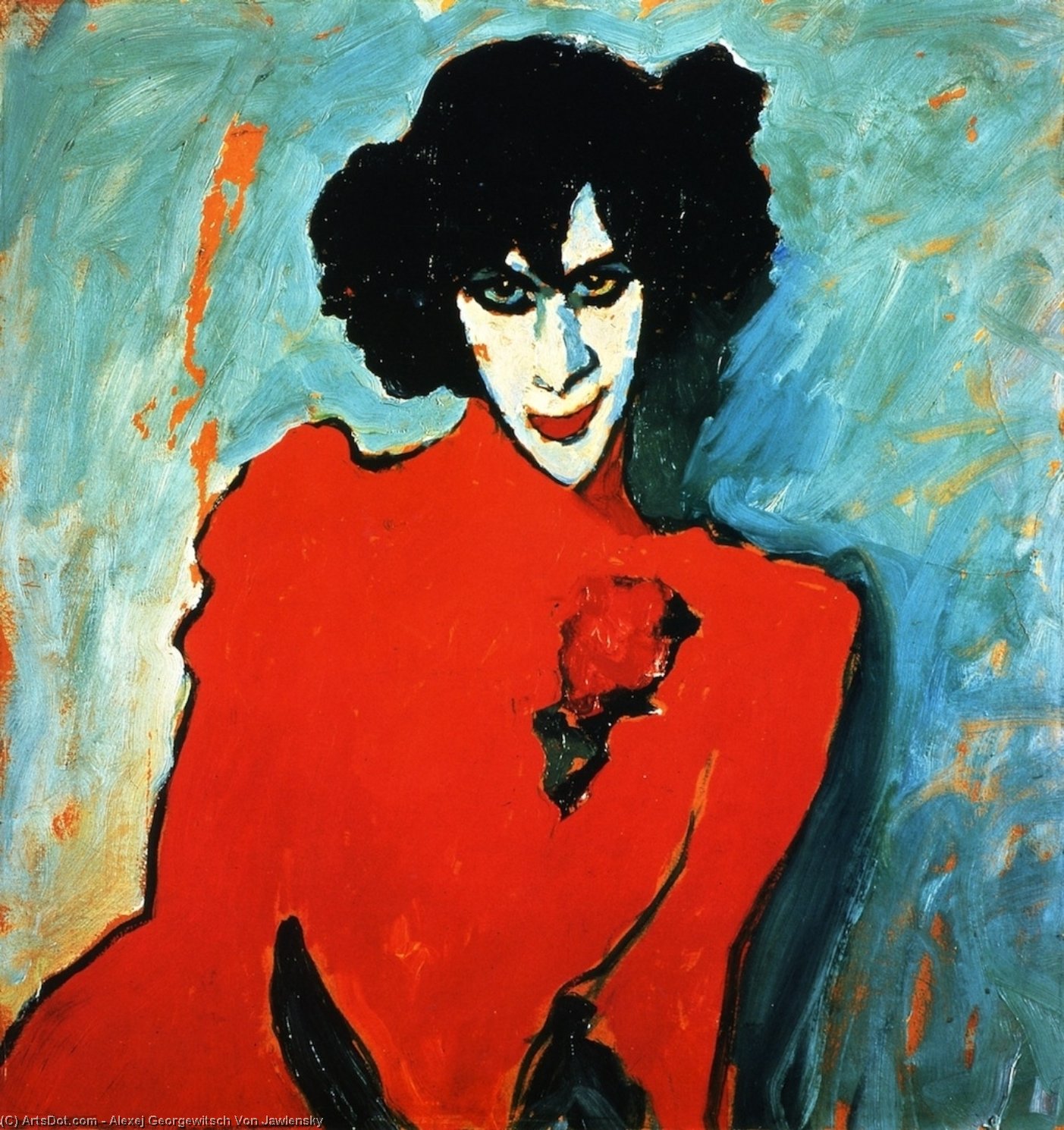 Order Paintings Reproductions The Dancer Sacharoff, 1909 by Alexej Georgewitsch Von Jawlensky (1864-1941, Russia) | ArtsDot.com