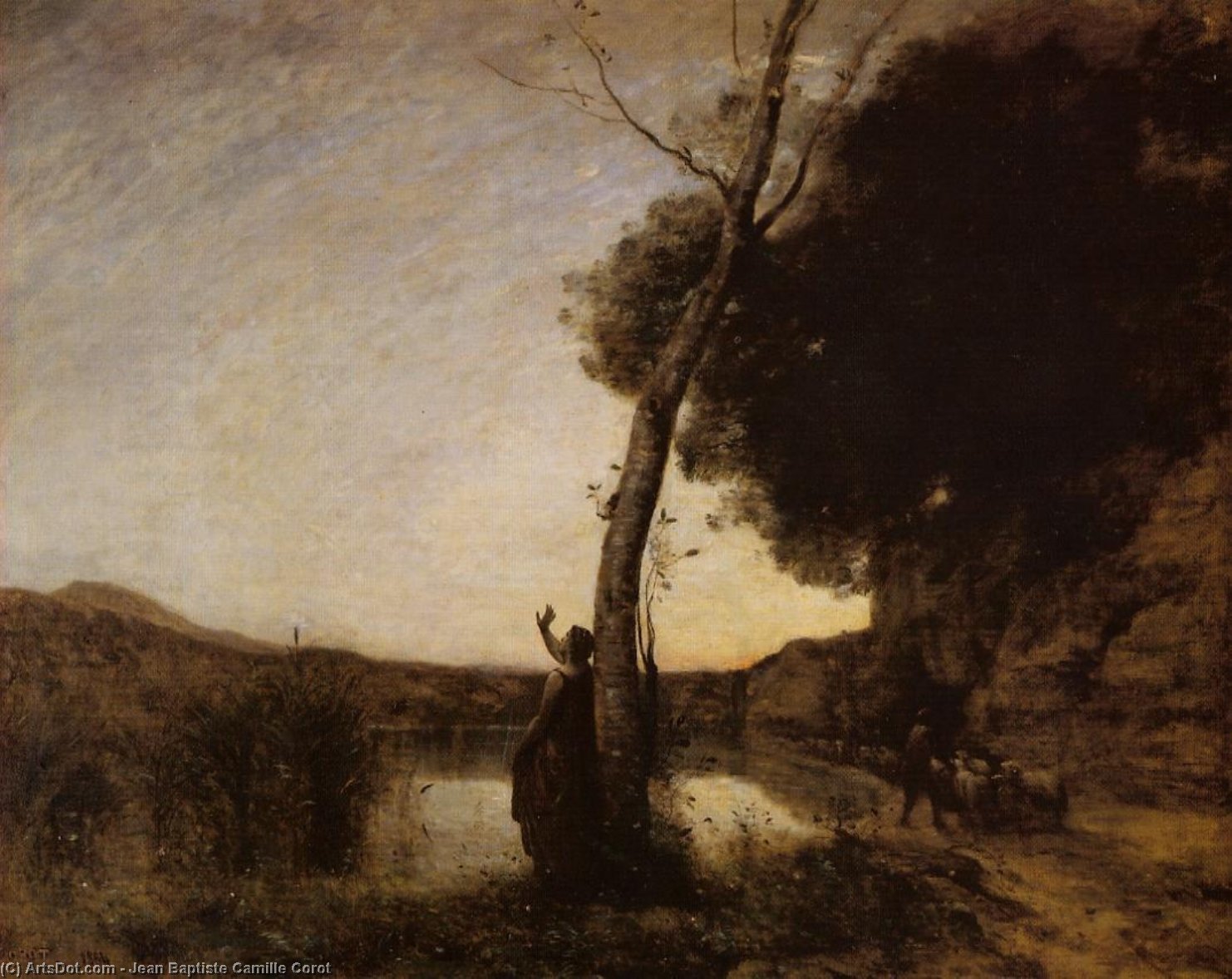 Order Paintings Reproductions The Evening Star, 1864 by Jean Baptiste Camille Corot (1796-1875, France) | ArtsDot.com