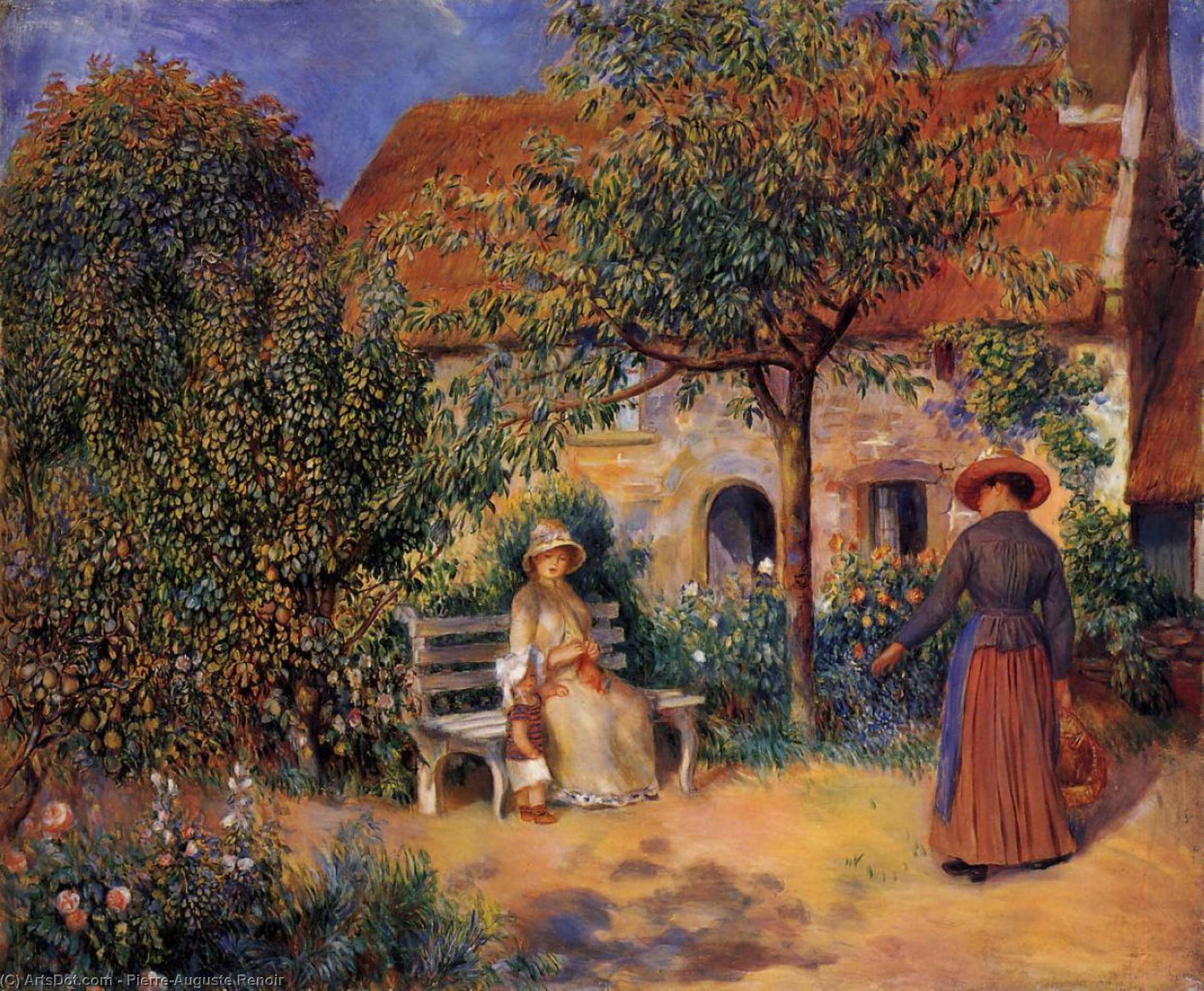 Ordinare Riproduzioni D'arte Scena da giardino in Bretagna, 1886 di Pierre-Auguste Renoir (1841-1919, France) | ArtsDot.com