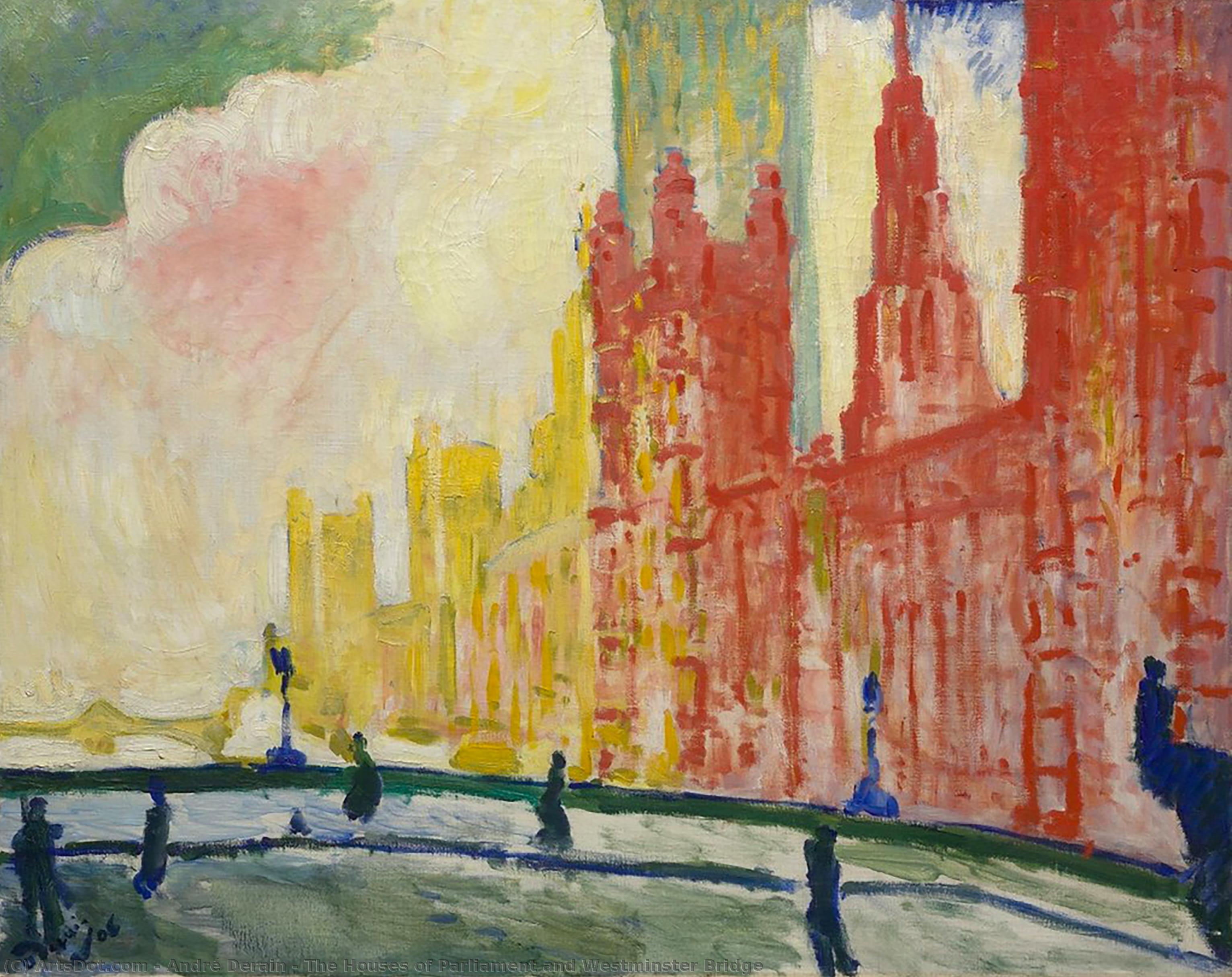 Compra Riproduzioni D'arte Del Museo Le case del Parlamento e il ponte di Westminster, 1906 di André Derain (Ispirato da) (1880-1954, France) | ArtsDot.com