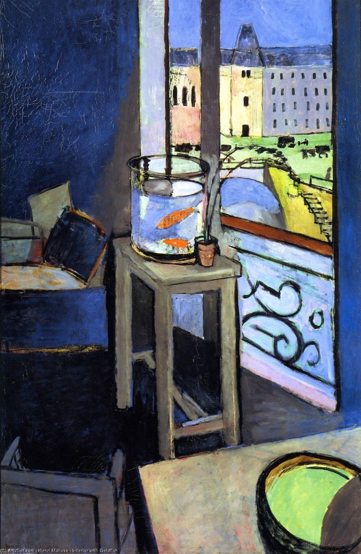 Buy Museum Art Reproductions Interior with Goldfish, 1914 by Henri Matisse (Inspired By) (1869-1954, France) | ArtsDot.com