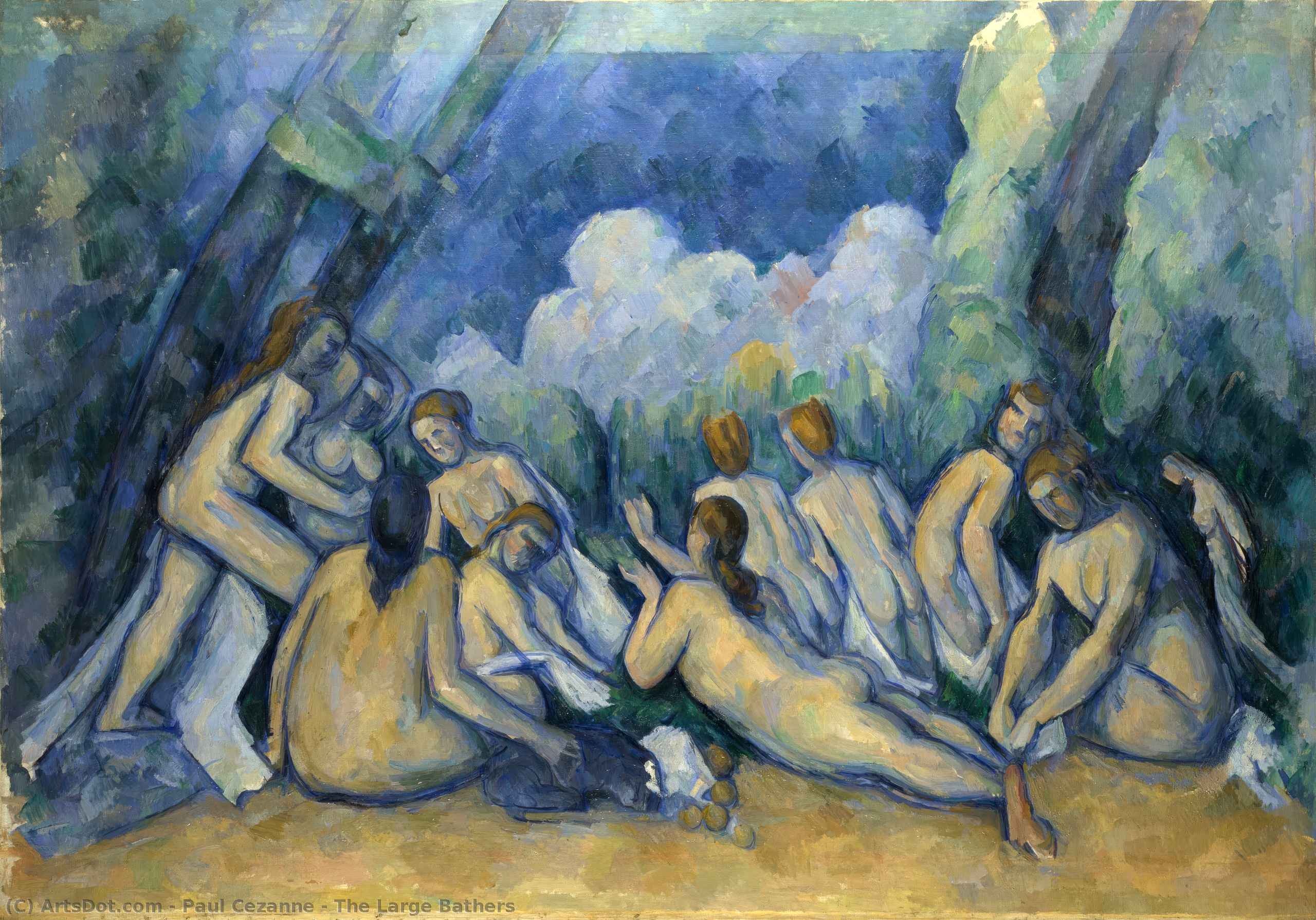 Order Art Reproductions The Large Bathers, 1900 by Paul Cezanne (1839-1906, France) | ArtsDot.com