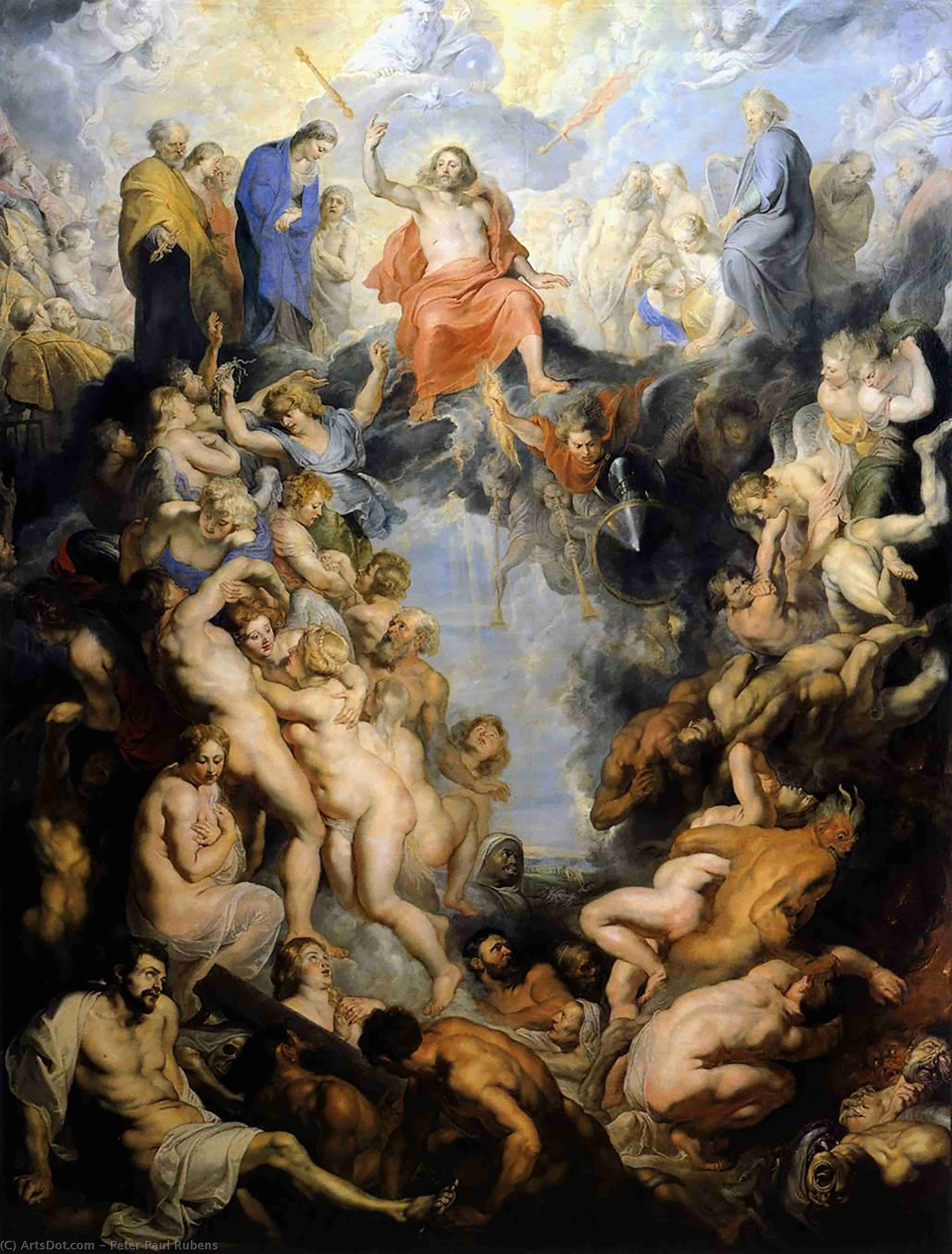 顺序 畫複製 最后判决, 1617 通过 Peter Paul Rubens (1577-1640, Germany) | ArtsDot.com