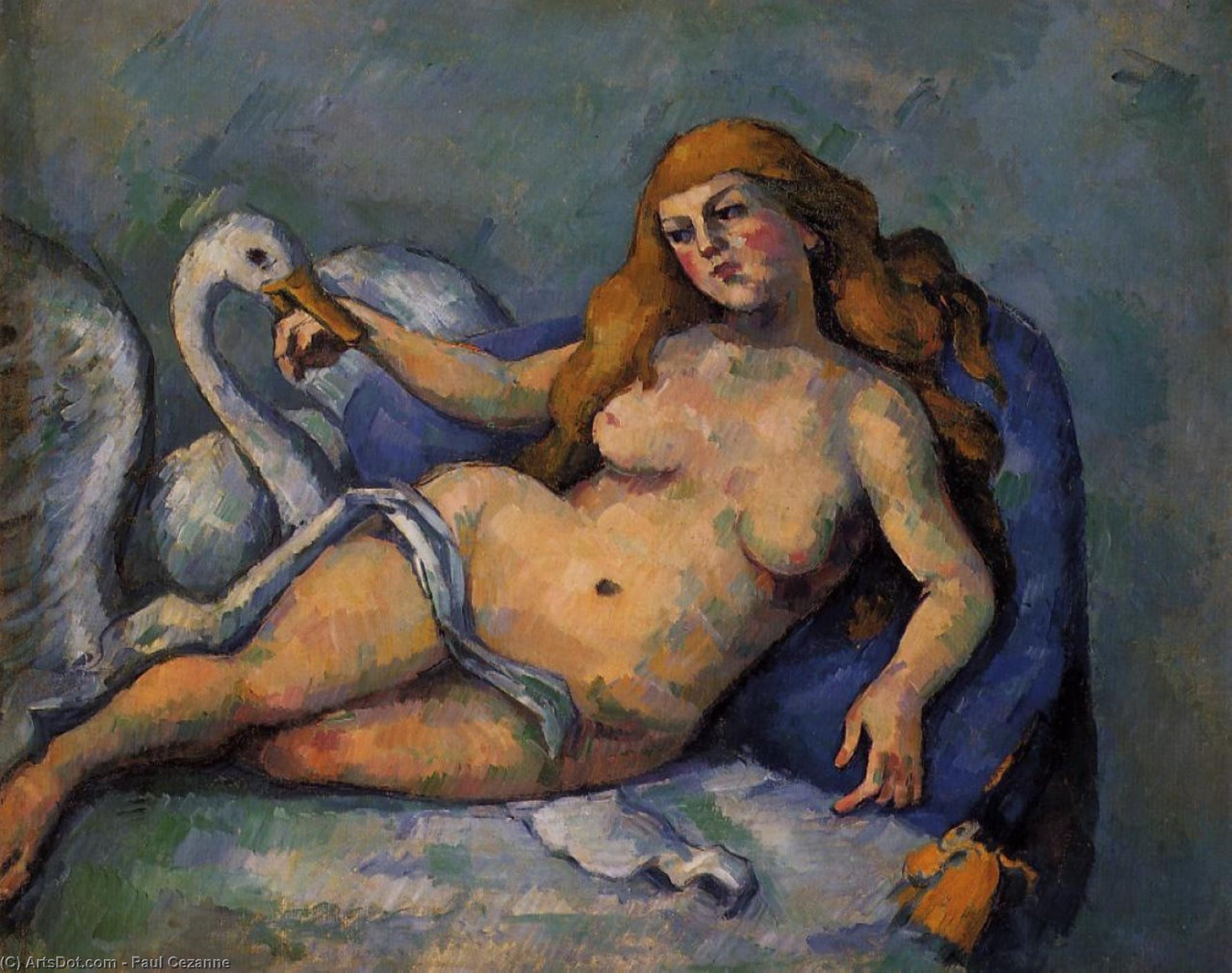 Order Oil Painting Replica Leda and the Swan, 1882 by Paul Cezanne (1839-1906, France) | ArtsDot.com