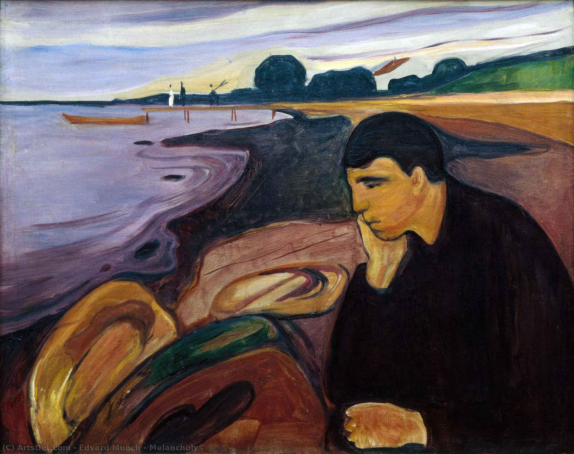 Buy Museum Art Reproductions Melancholy, 1894 by Edvard Munch (1863-1944, Sweden) | ArtsDot.com
