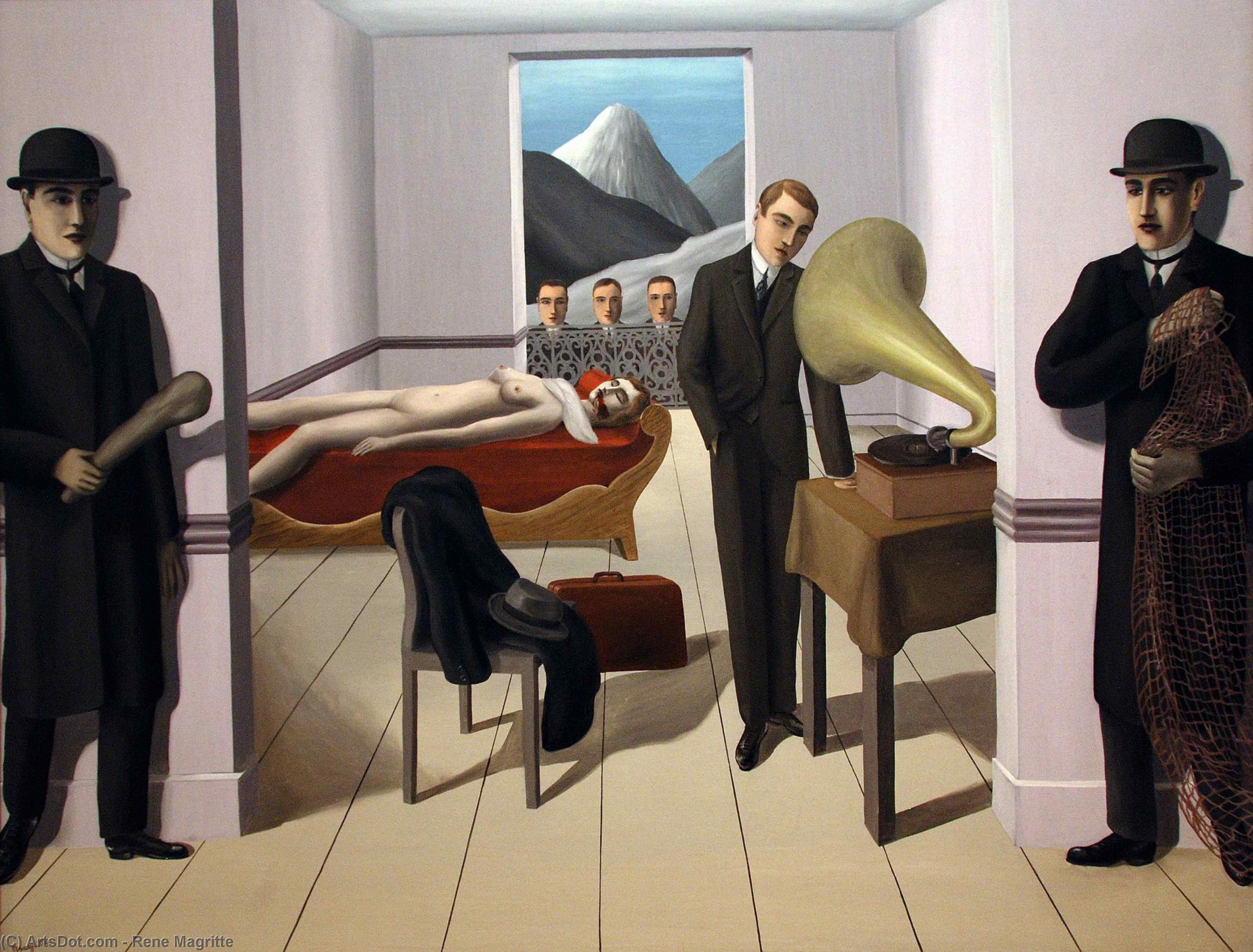 Ordinare Riproduzioni D'arte L`Assassino Menaced, 1927 di Rene Magritte (Ispirato da) (1898-1967, Belgium) | ArtsDot.com