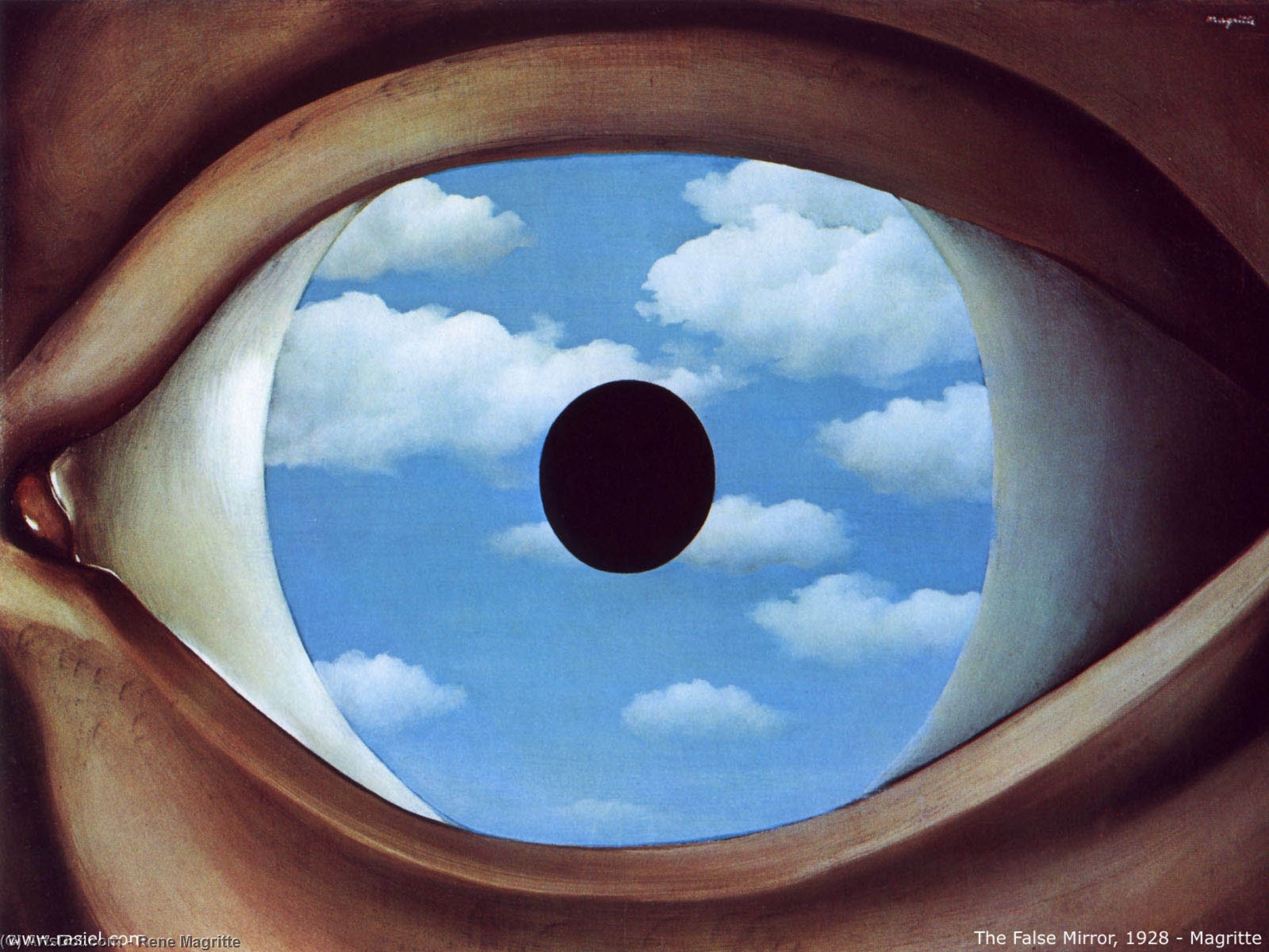 Order Art Reproductions The false mirror, 1928 by Rene Magritte (Inspired By) (1898-1967, Belgium) | ArtsDot.com