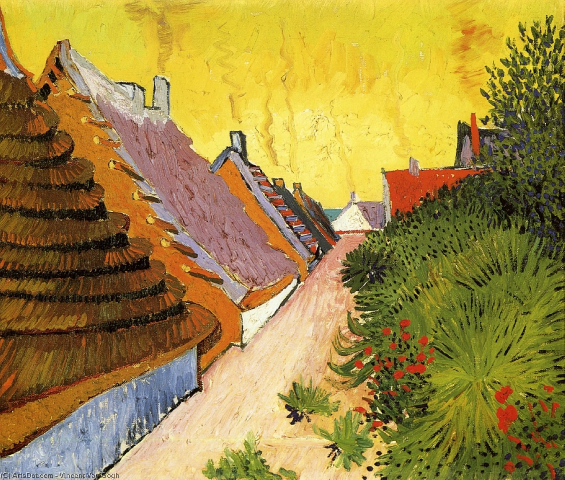 Buy Museum Art Reproductions Street in Saintes-Maries, 1888 by Vincent Van Gogh (1853-1890, Netherlands) | ArtsDot.com