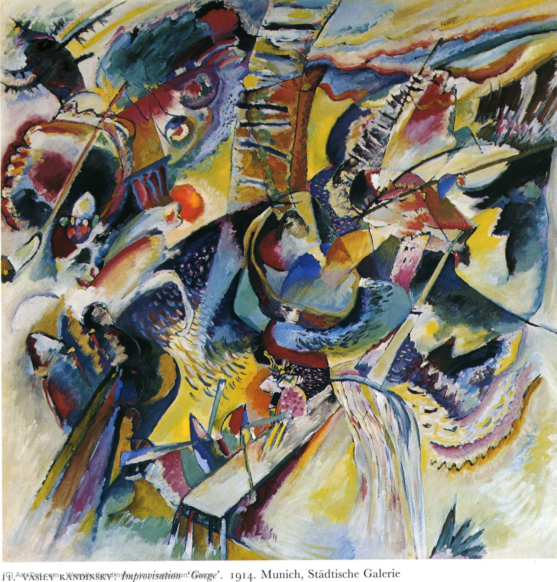 Order Paintings Reproductions Improvisation. Gorge, 1914 by Wassily Kandinsky (1866-1944, Russia) | ArtsDot.com