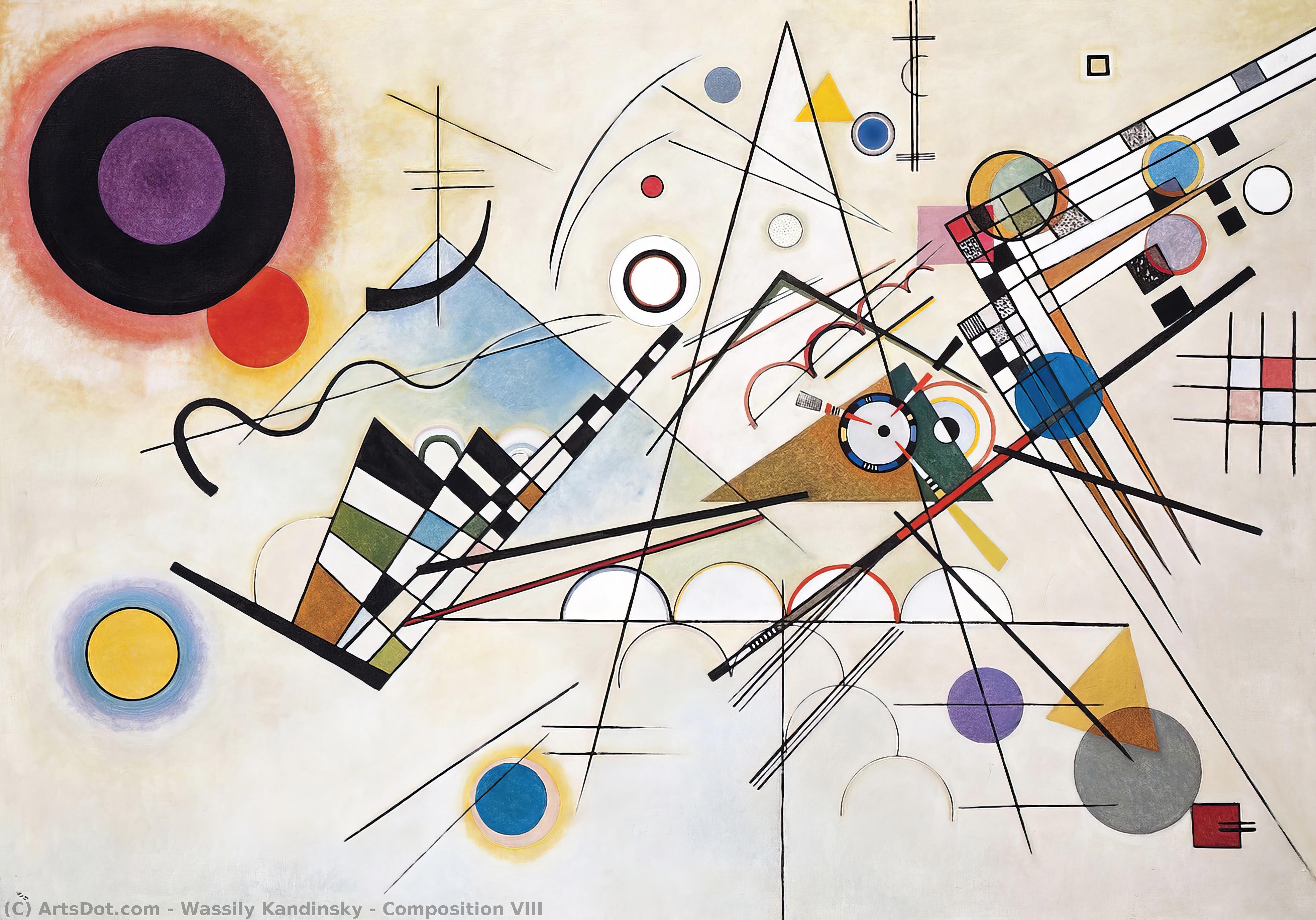 Buy Museum Art Reproductions Composition VIII, 1923 by Wassily Kandinsky (1866-1944, Russia) | ArtsDot.com