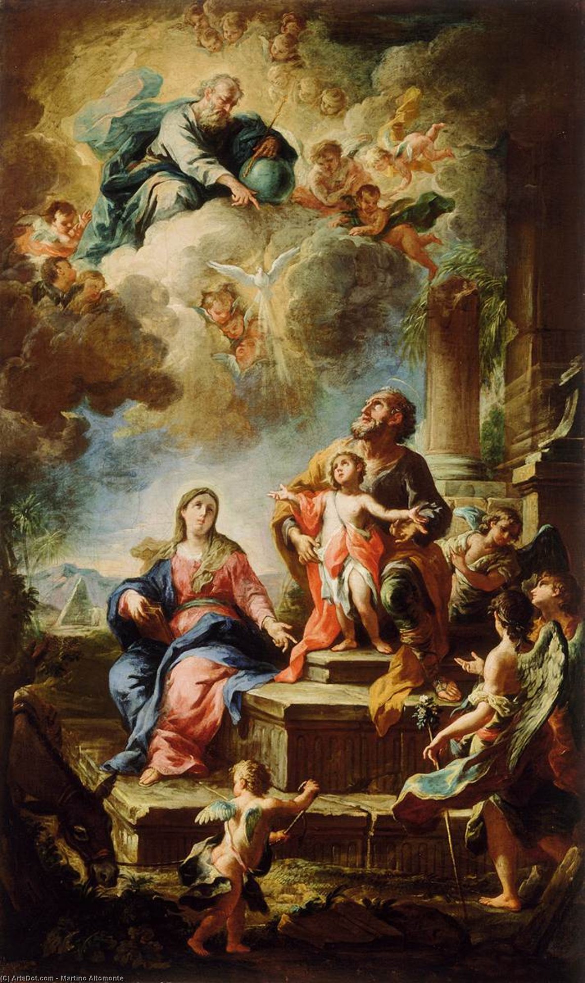Buy Museum Art Reproductions Rest on the Flight to Egypt, 1737 by Martino Altomonte (1657-1745, Italy) | ArtsDot.com