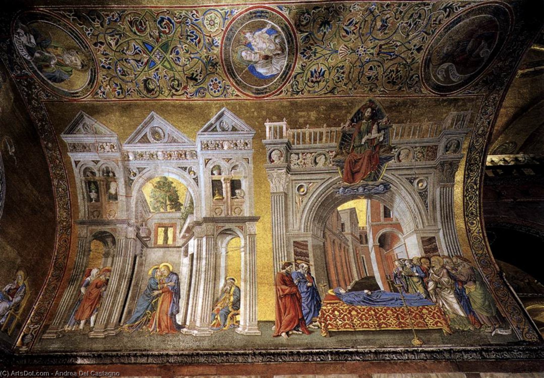 Order Art Reproductions Dormition of the Virgin, 1448 by Andrea Del Castagno (1419-1457, Italy) | ArtsDot.com