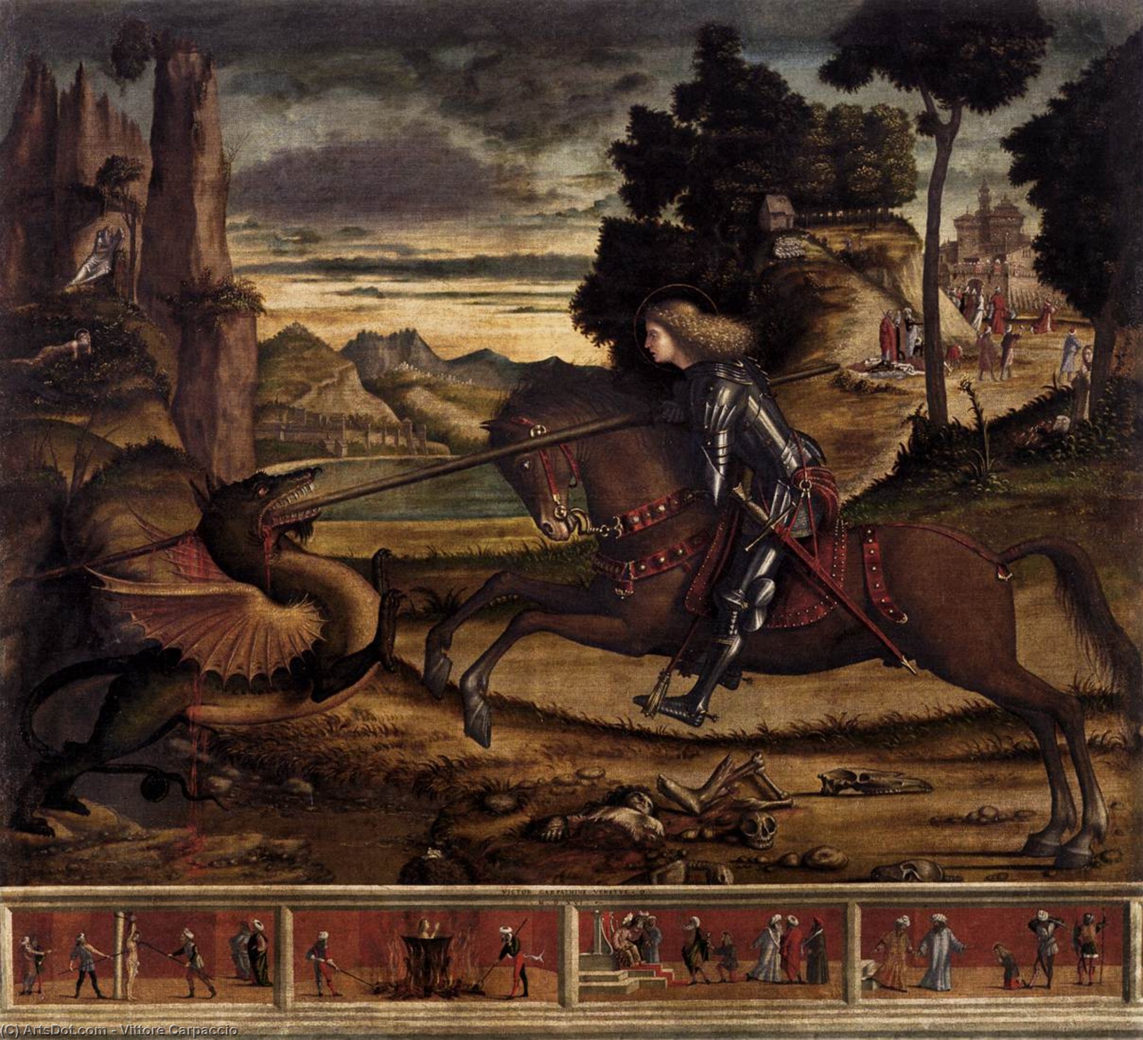 Buy Museum Art Reproductions St George and the Dragon, 1516 by Vittore Carpaccio (1465-1526, Italy) | ArtsDot.com
