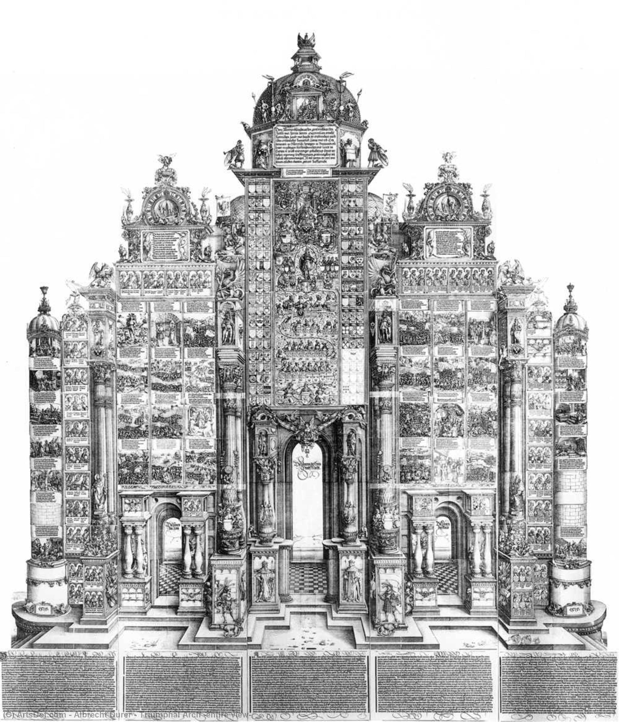 Order Oil Painting Replica Triumphal Arch (entire view), 1515 by Albrecht Durer (1471-1528, Italy) | ArtsDot.com