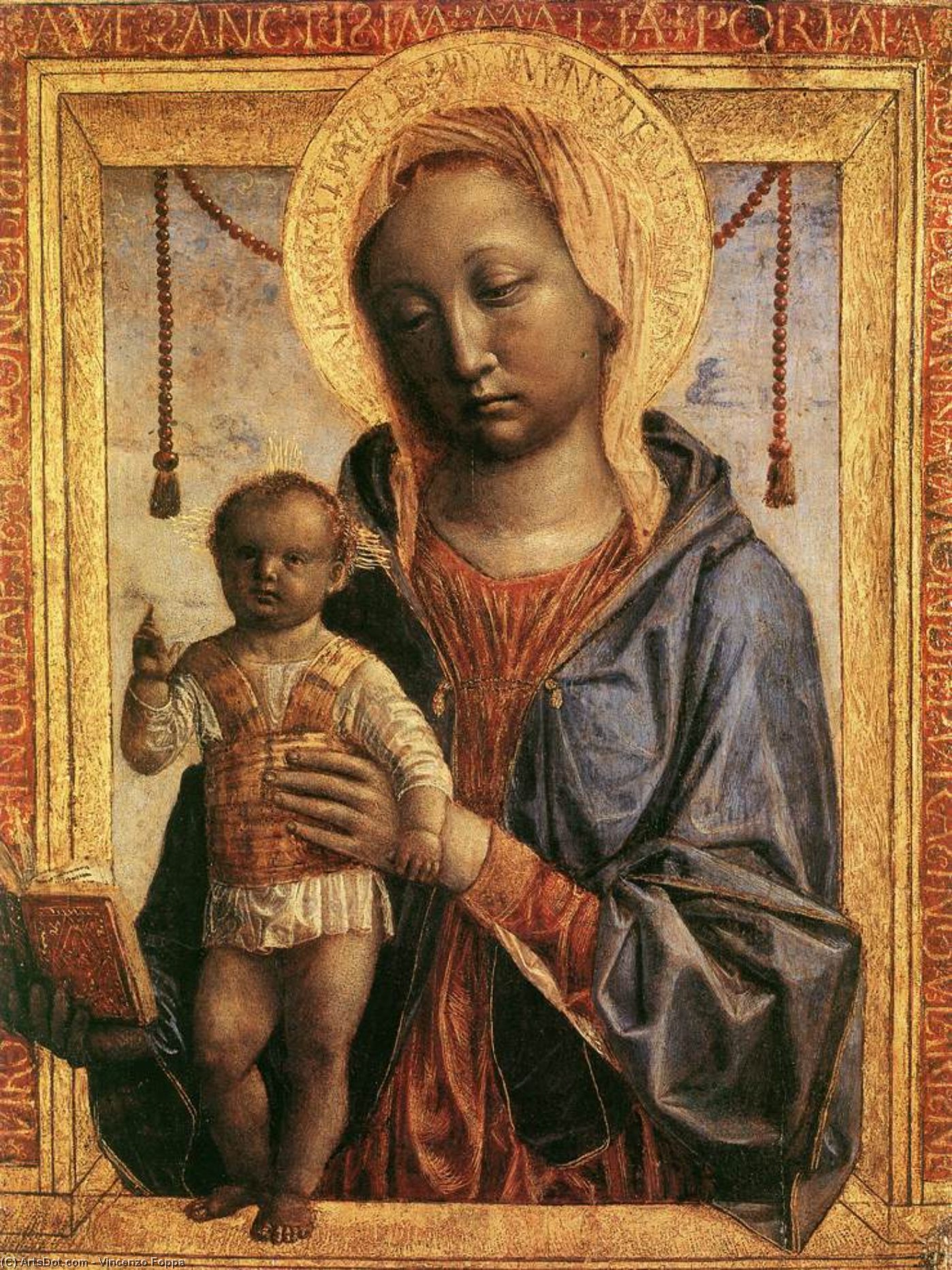 Order Paintings Reproductions Madonna of the Book, 1460 by Vincenzo Foppa (1427-1515, Italy) | ArtsDot.com