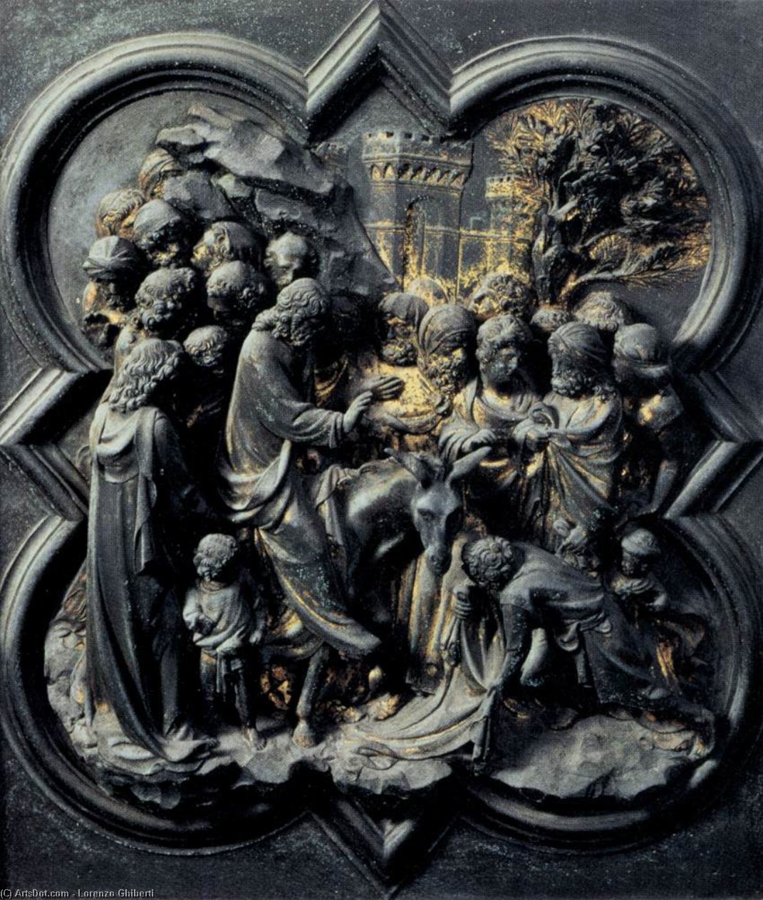 Achat Reproductions De Peintures Entrée à Jérusalem, 1403 de Lorenzo Ghiberti (1378-1455, Italy) | ArtsDot.com