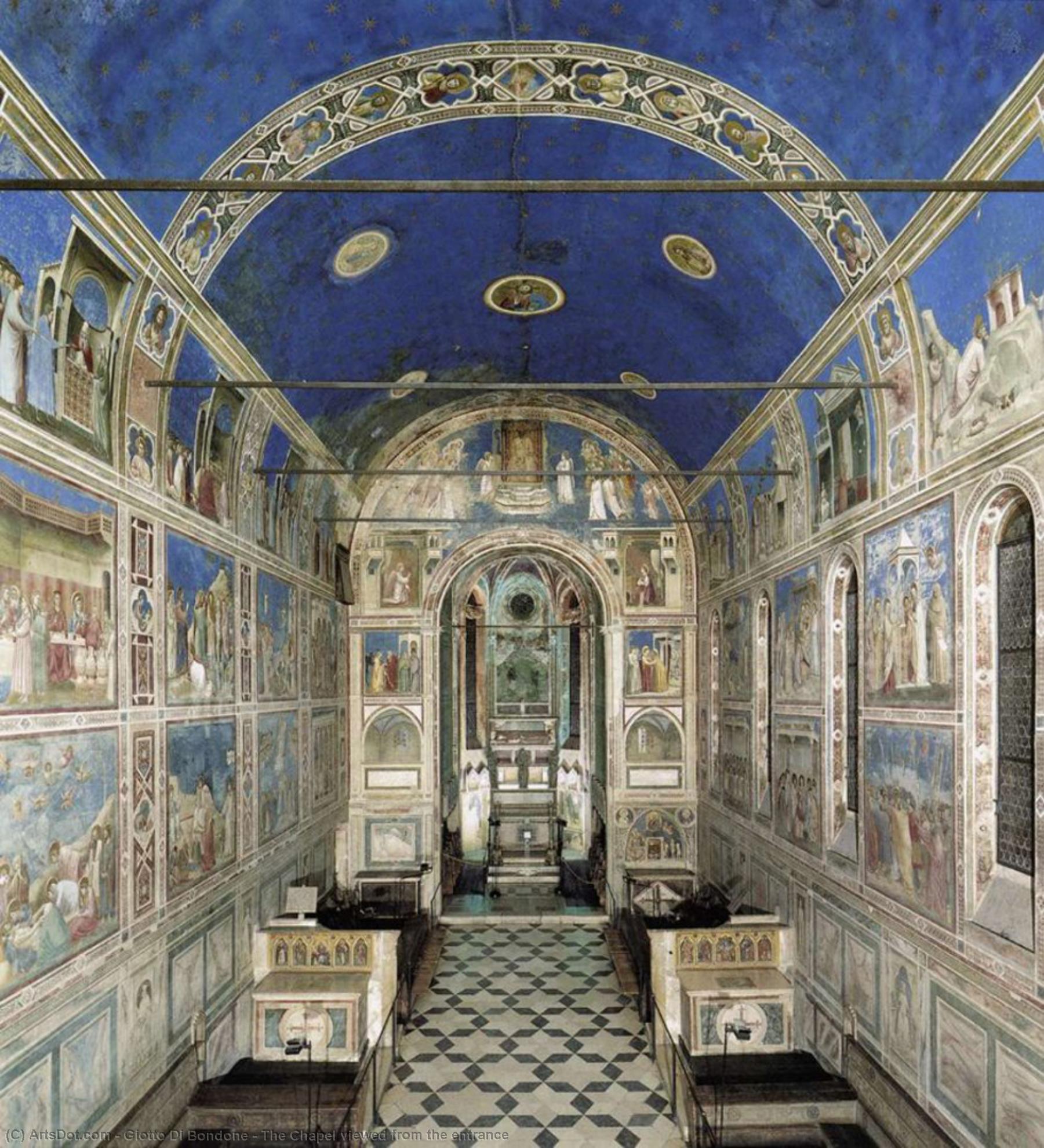 Order Paintings Reproductions The Chapel viewed from the entrance, 1303 by Giotto Di Bondone (1267-1337, Italy) | ArtsDot.com