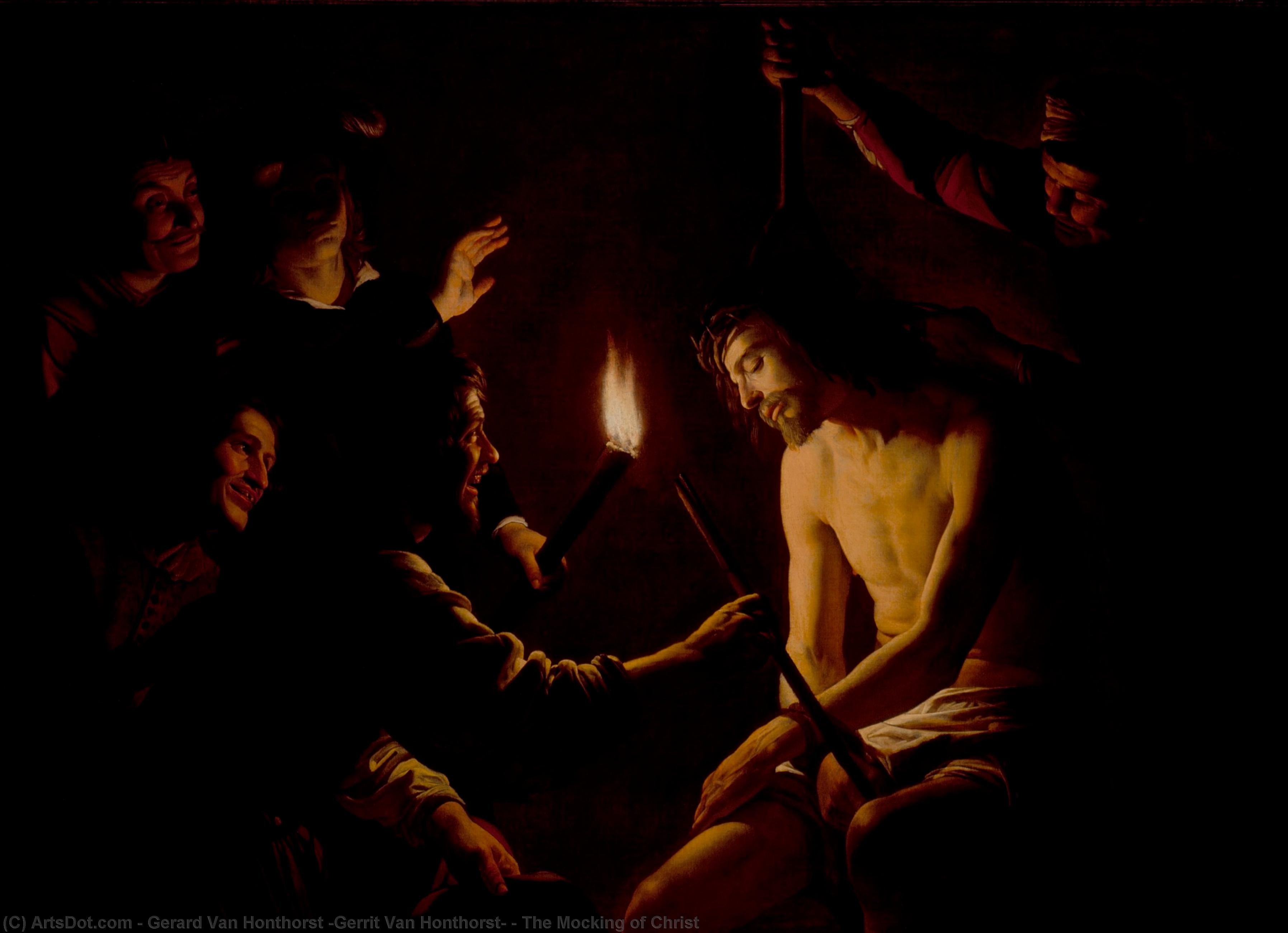 Buy Museum Art Reproductions The Mocking of Christ, 1617 by Gerard Van Honthorst (Gerrit Van Honthorst) (1590-1656, Netherlands) | ArtsDot.com