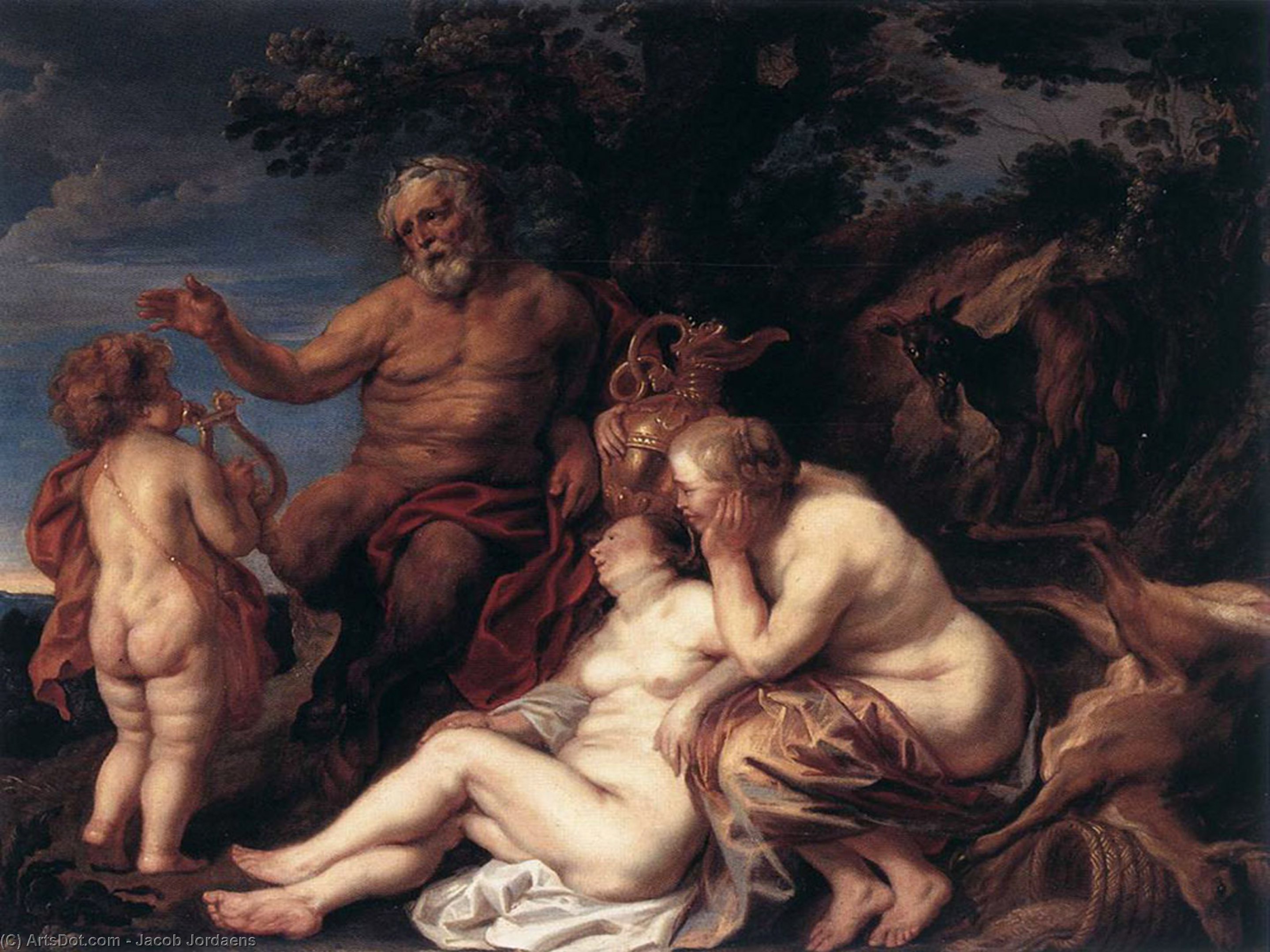 Order Paintings Reproductions Education of Jupiter by Jacob Jordaens (1593-1678, Belgium) | ArtsDot.com