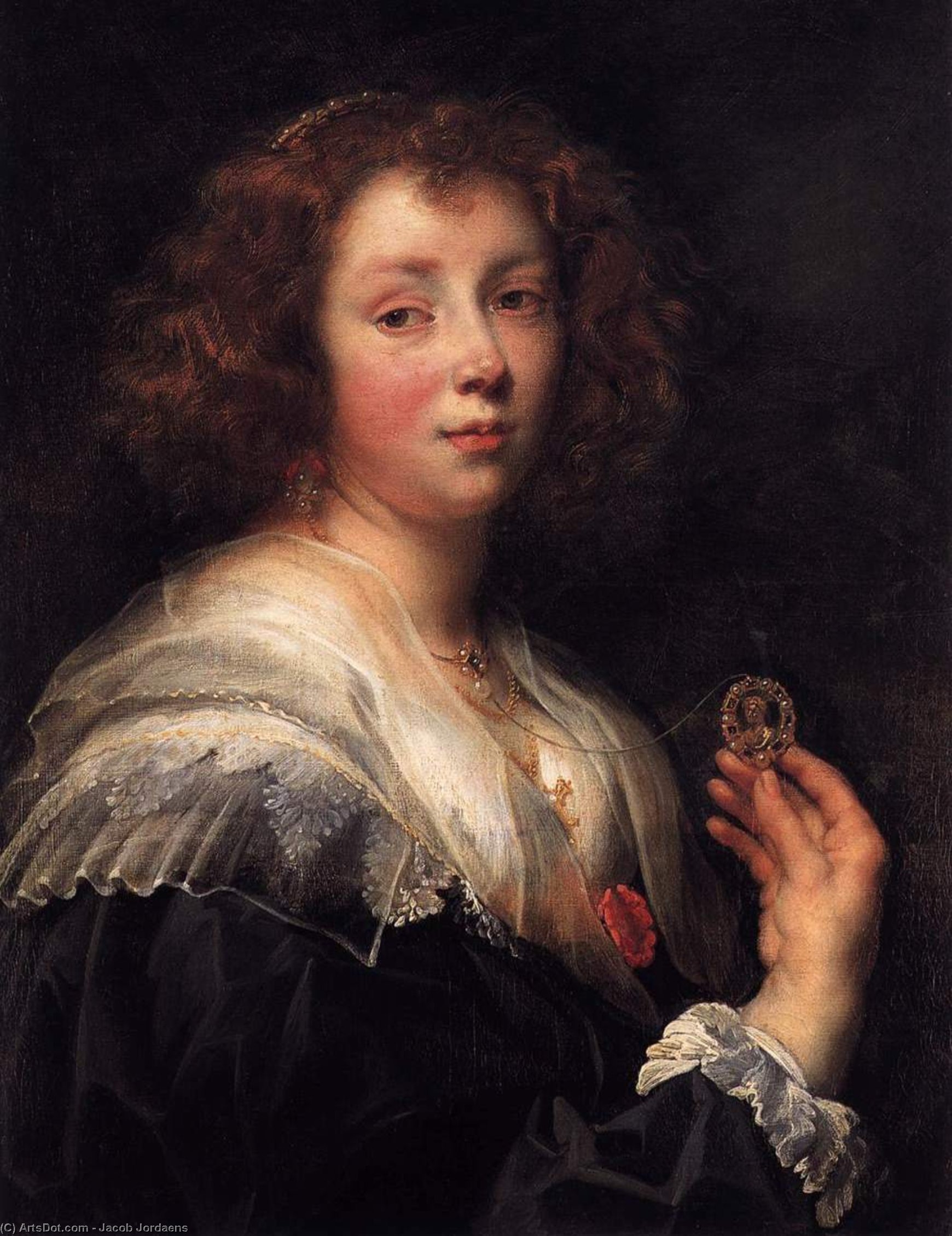 Comprar Reproducciones De Arte Del Museo Retrato de la hija del artista Elizabeth, 1637 de Jacob Jordaens (1593-1678, Belgium) | ArtsDot.com