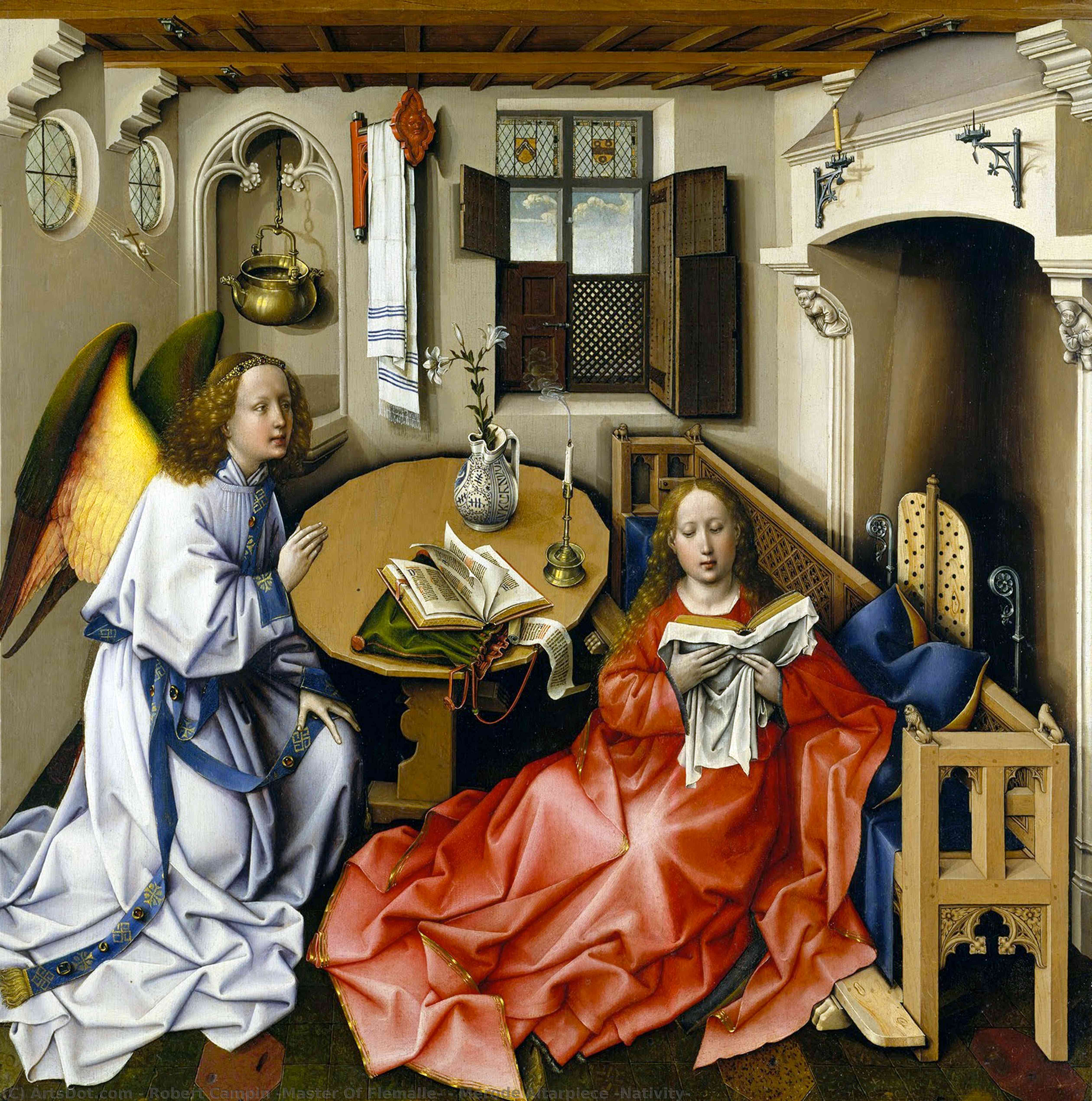 Holen Kunstreproduktionen Mérode Altarpiece (Nativity), 1427 von Robert Campin (Master Of Flemalle) (1375-1444, France) | ArtsDot.com