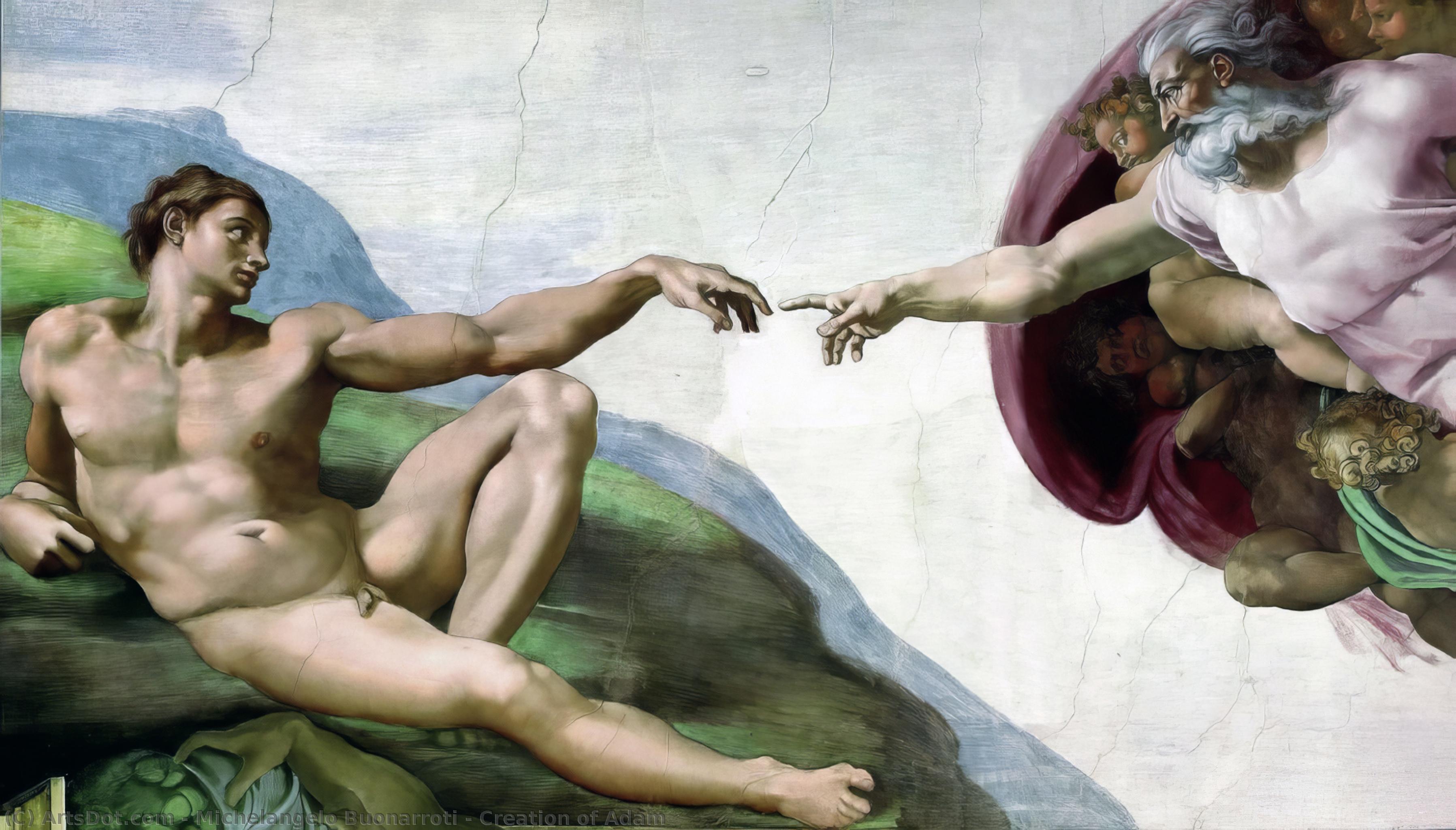 Купить Репродукции Произведений Искусства Создание Адама, 1510 по Michelangelo Buonarroti (1475-1564, Italy) | ArtsDot.com