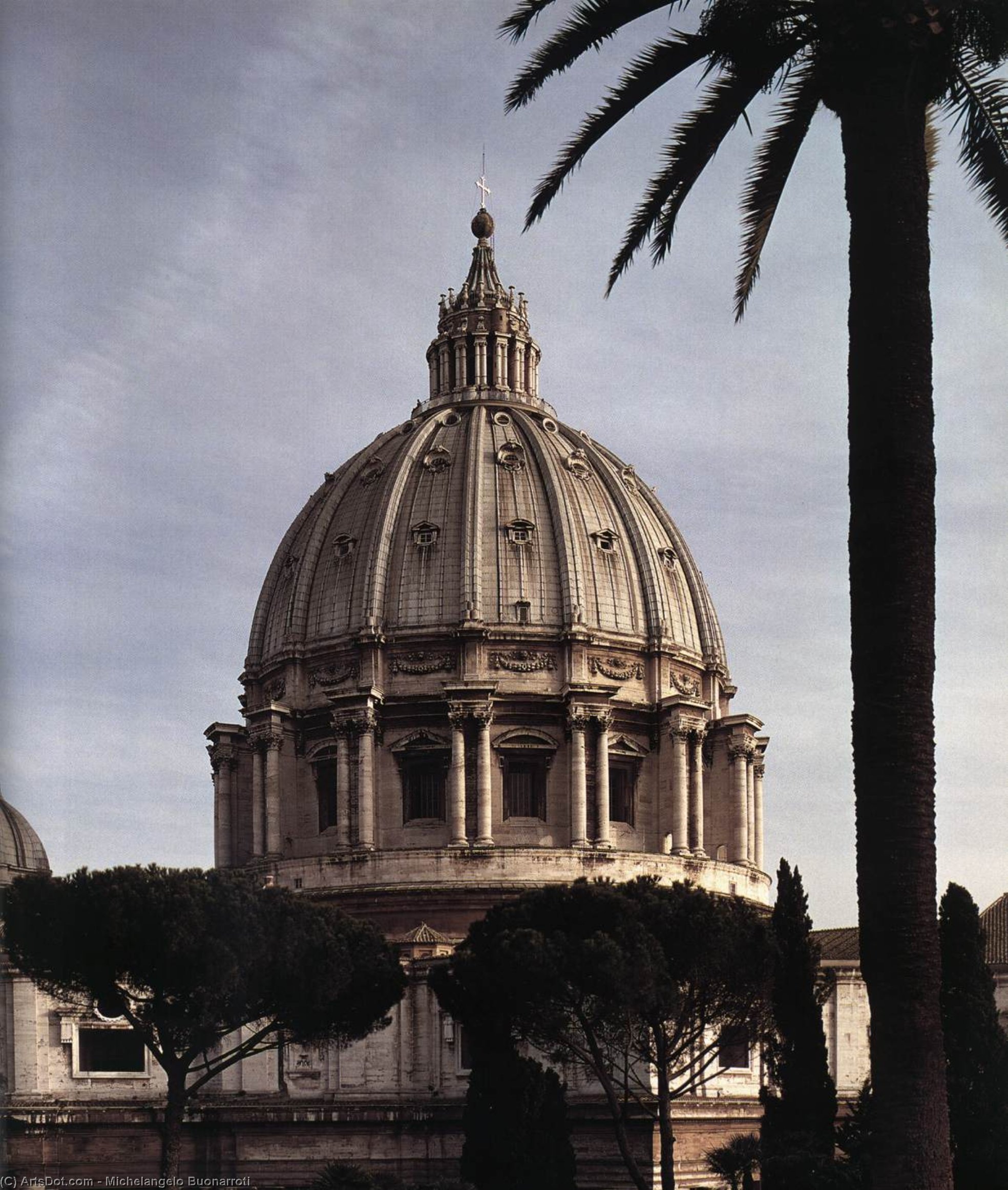 Buy Museum Art Reproductions Dome of St Peter`s, 1564 by Michelangelo Buonarroti (1475-1564, Italy) | ArtsDot.com