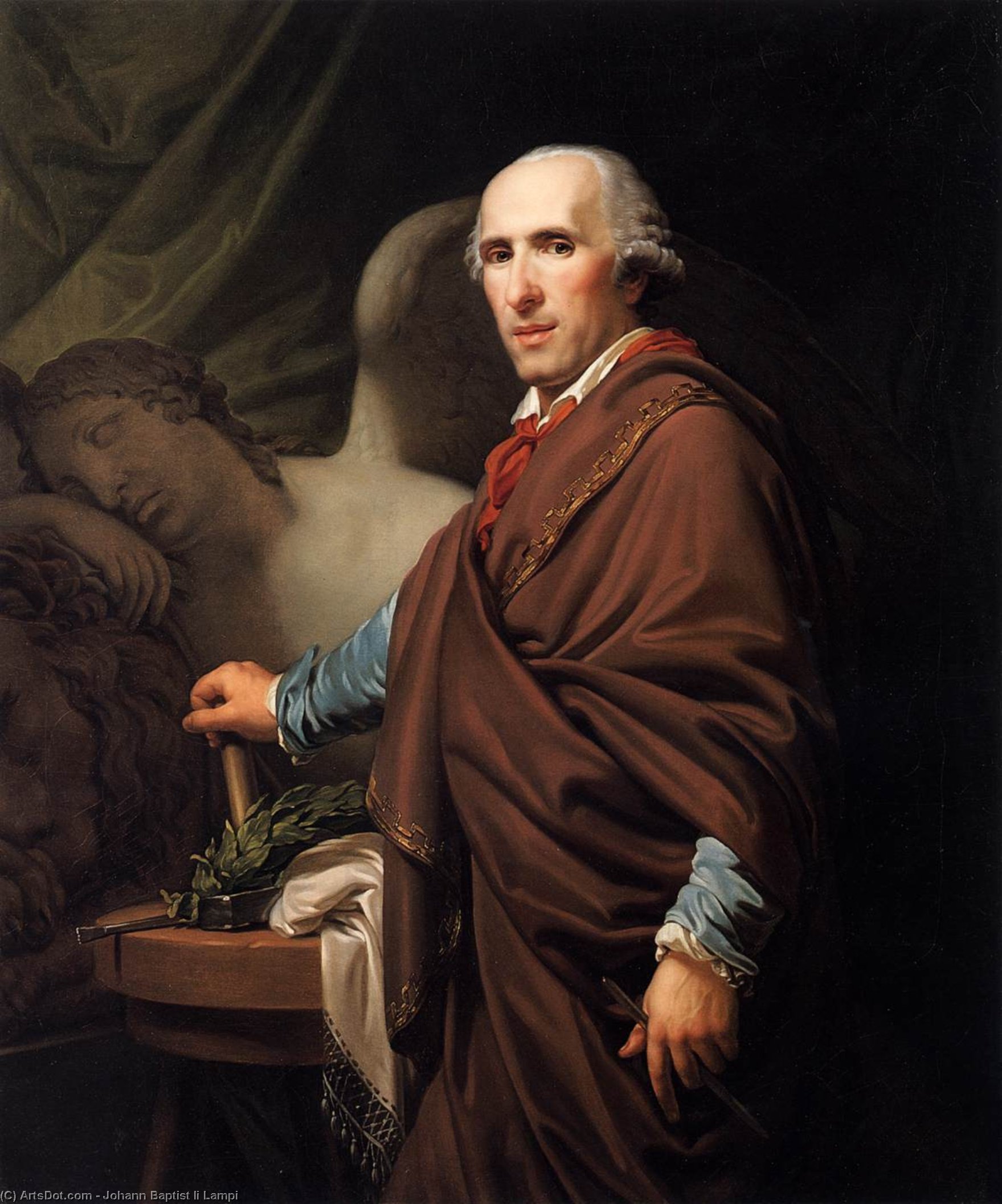 順序 「アート再現 アントニオ・キャノヴァの肖像 バイ Johann Baptist Ii Lampi (1751-1830, Austria) | ArtsDot.com