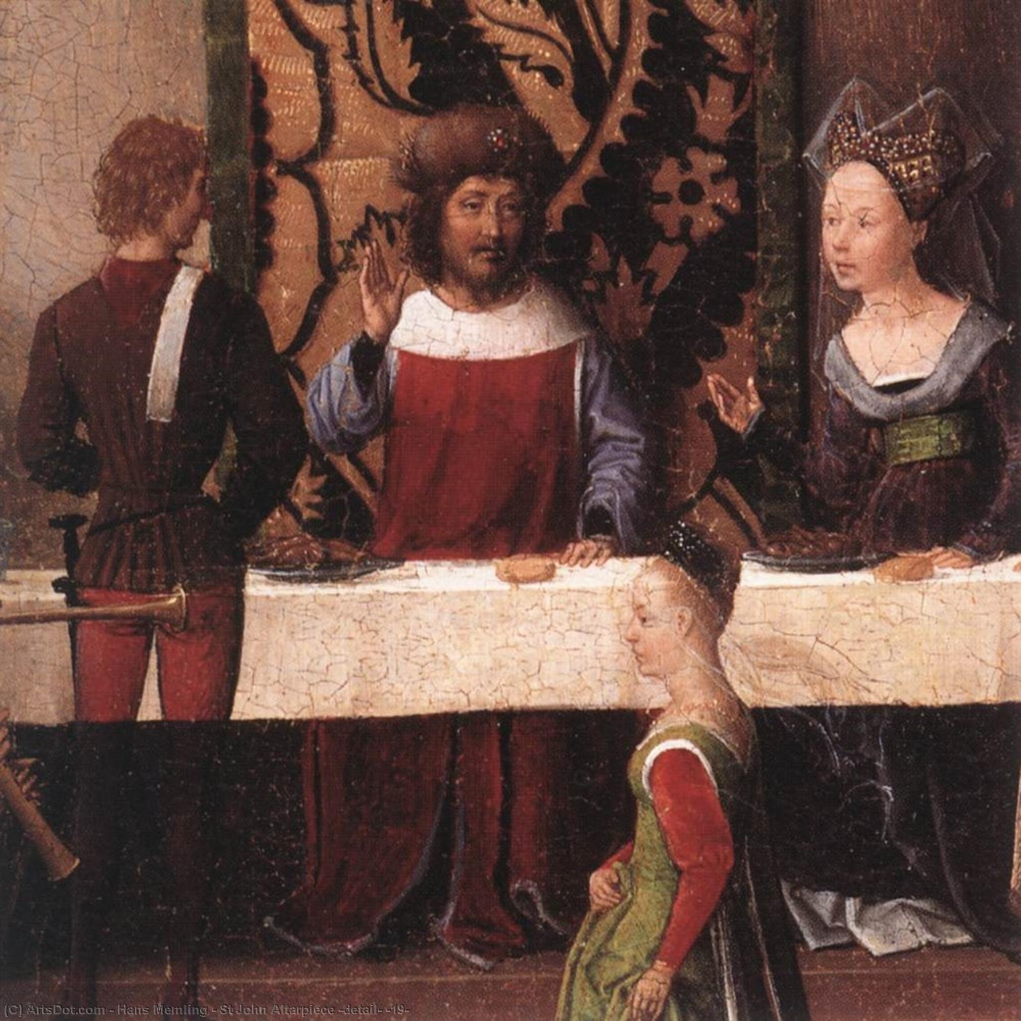 順序 手描き油絵 セント・ジョン・アルターピース(ディテール) (19), 1474 バイ Hans Memling (1430-1494, Germany) | ArtsDot.com