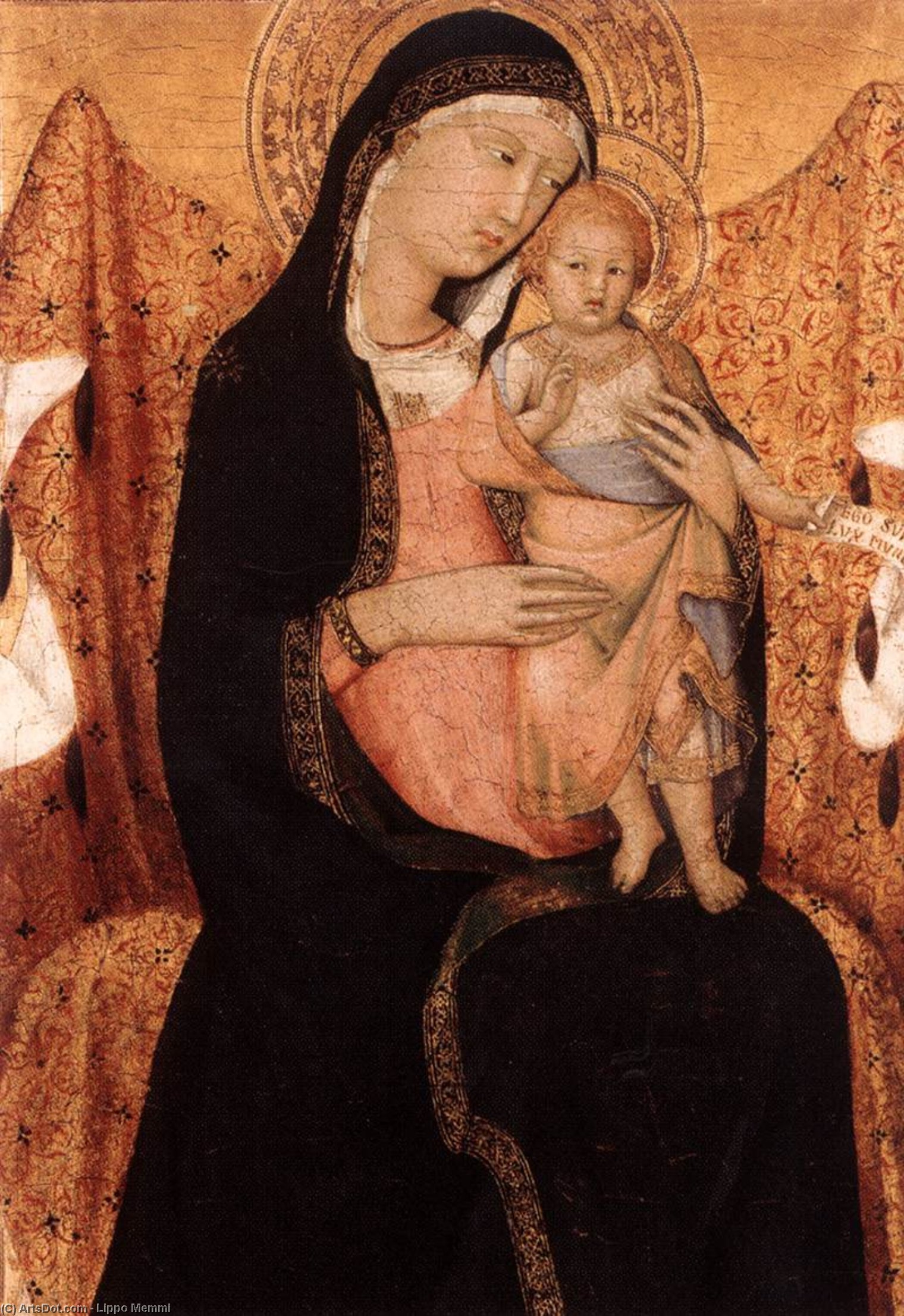 Order Oil Painting Replica Virgin and Child, 1320 by Lippo Memmi (1291-1356, Italy) | ArtsDot.com