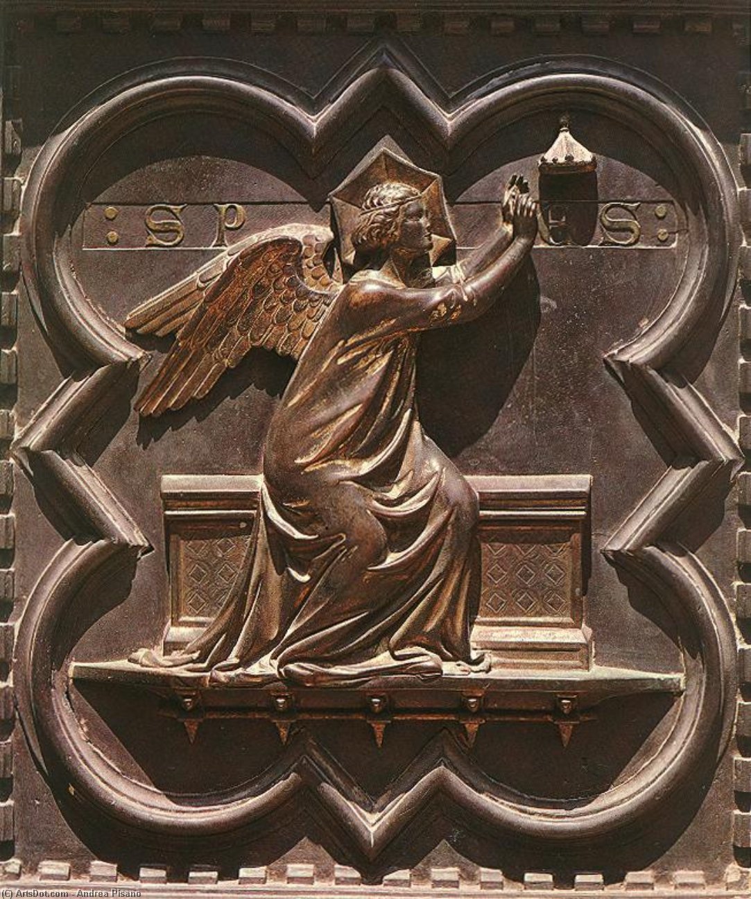 Order Art Reproductions Hope (panel of the south doors), 1330 by Andrea Pisano (1290-1348, Italy) | ArtsDot.com