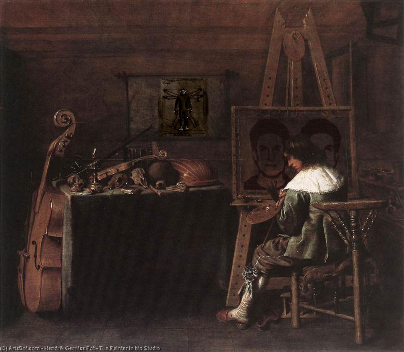 Order Artwork Replica The Painter in his Studio, 1650 by Hendrik Gerritsz Pot (1580-1657) | ArtsDot.com