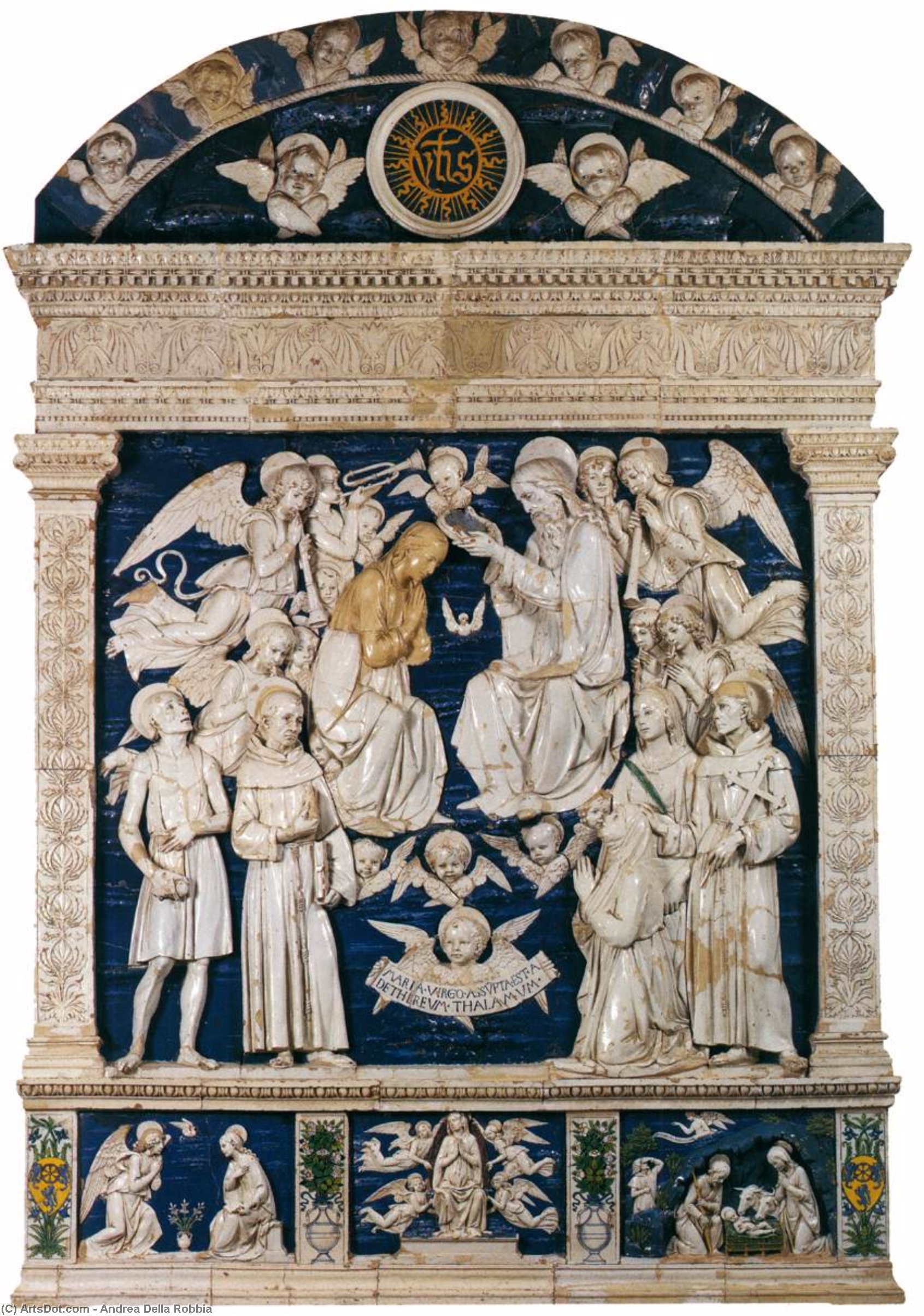 Buy Museum Art Reproductions Coronation of the Virgin, 1474 by Andrea Della Robbia (1435-1525, Italy) | ArtsDot.com