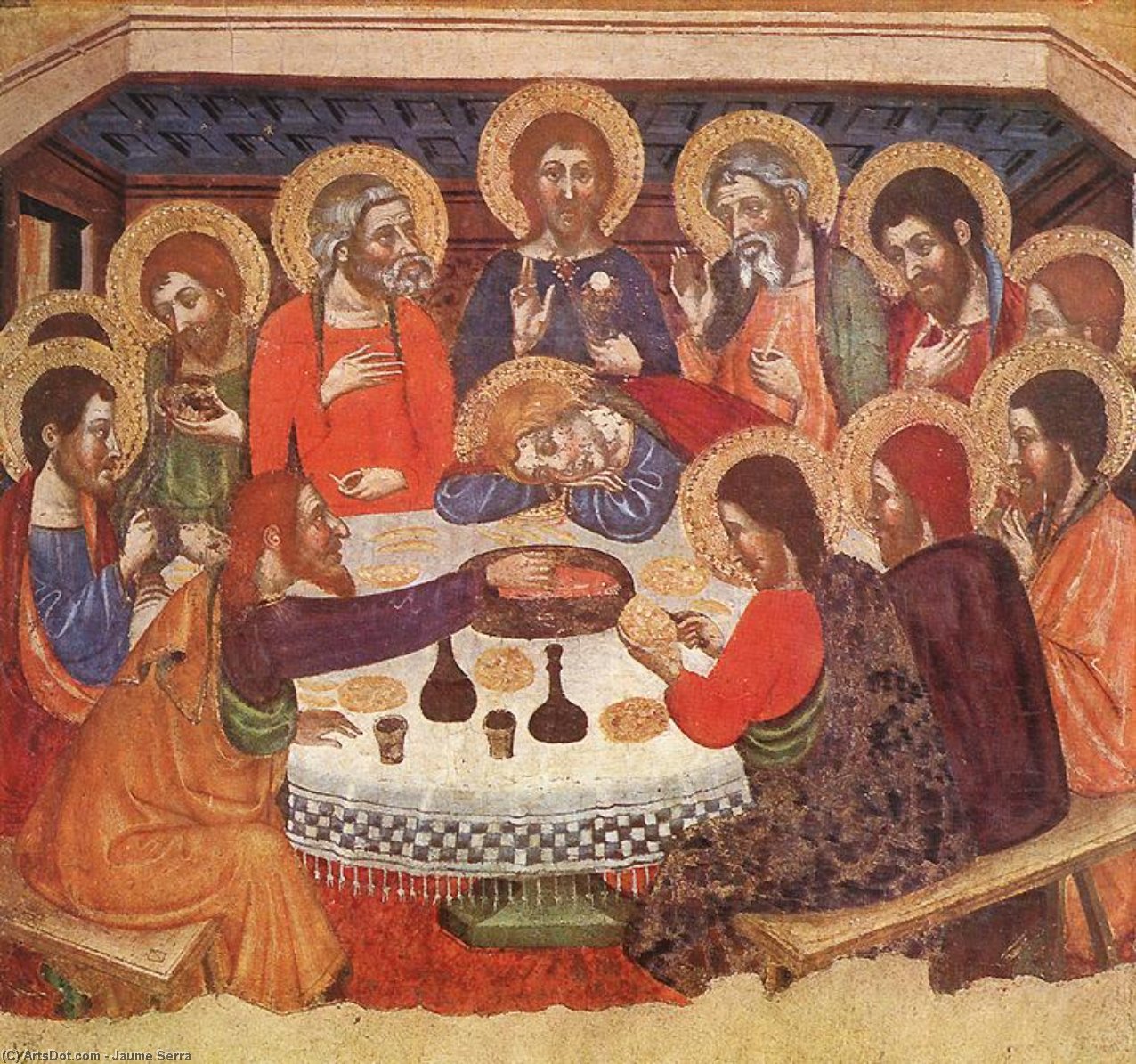 Order Artwork Replica The Last Supper, 1370 by Jaume Serra (Inspired By) | ArtsDot.com