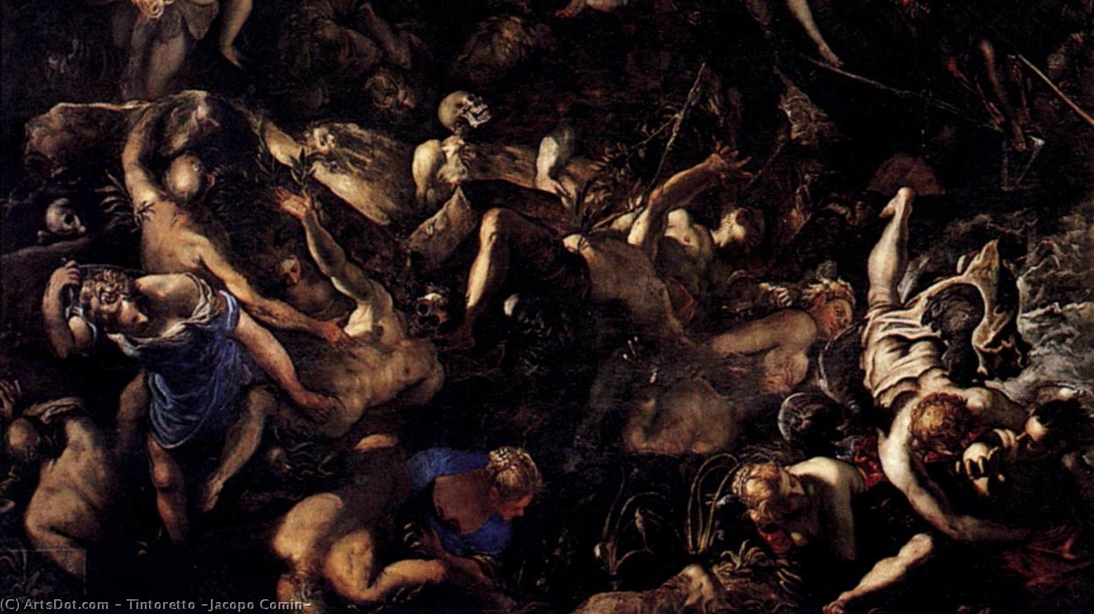Order Paintings Reproductions The Last Judgment (detail), 1560 by Tintoretto (Jacopo Comin) (1518-1594, Italy) | ArtsDot.com