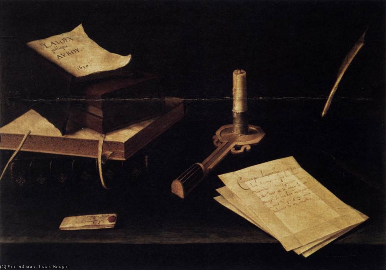 Buy Museum Art Reproductions Still-Life with Candle, 1630 by Lubin Baugin (1612-1663, France) | ArtsDot.com