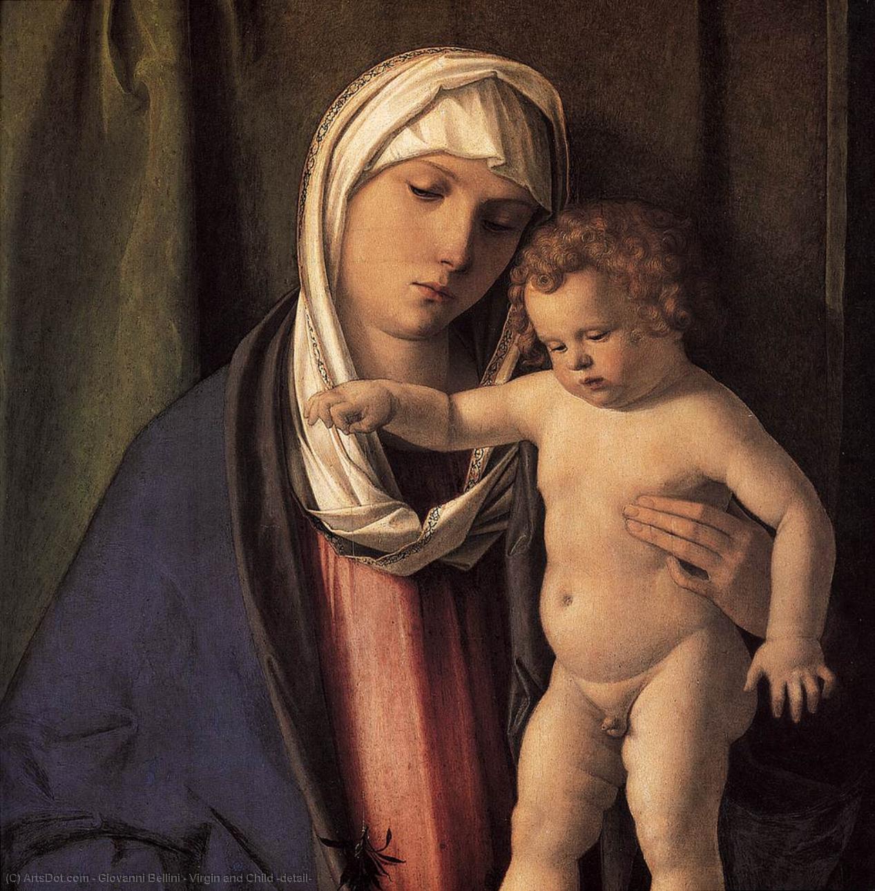 Buy Museum Art Reproductions Virgin and Child (detail), 1485 by Giovanni Bellini (1433-1516, Italy) | ArtsDot.com