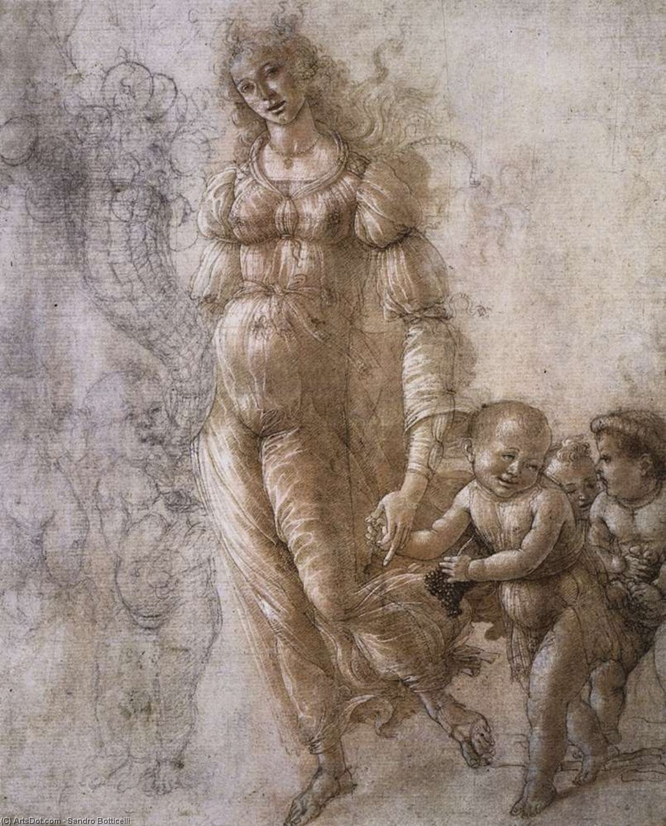 Pedir Reproducciones De Arte Alegoría de la Abundancia, 1480 de Sandro Botticelli (1445-1510, Italy) | ArtsDot.com