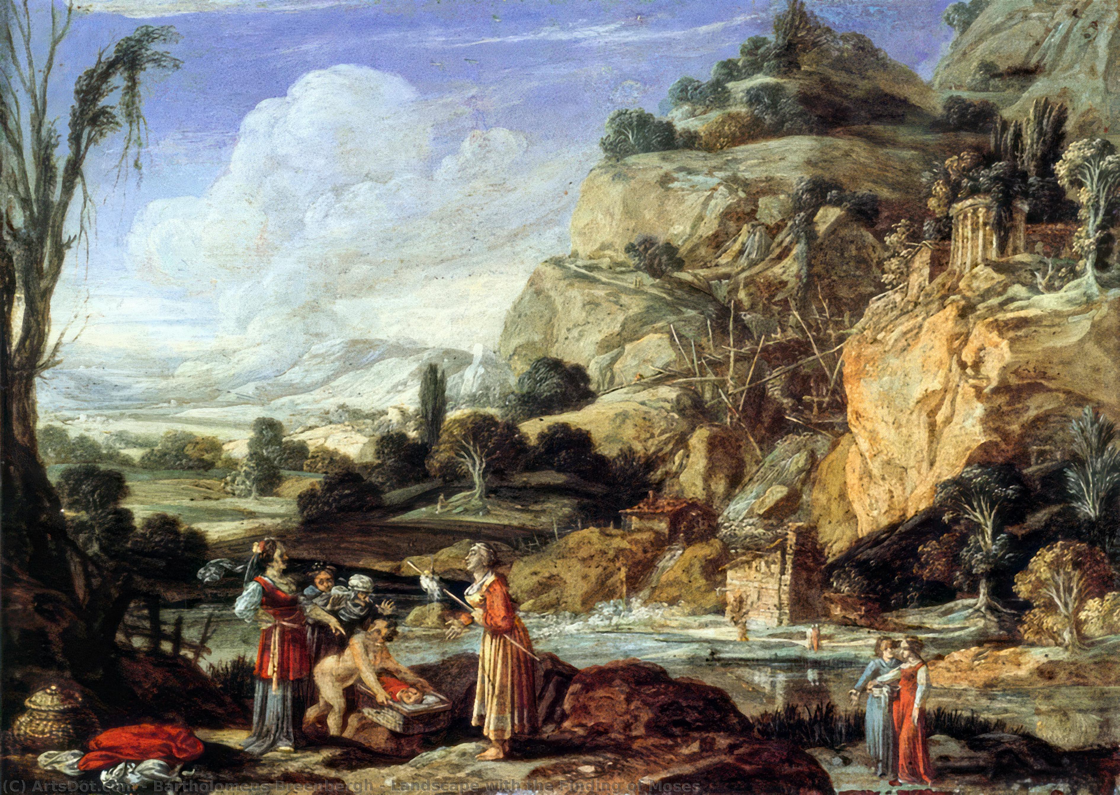 Buy Museum Art Reproductions Landscape with the Finding of Moses, 1622 by Bartholomeus Breenbergh (1598-1657, Netherlands) | ArtsDot.com